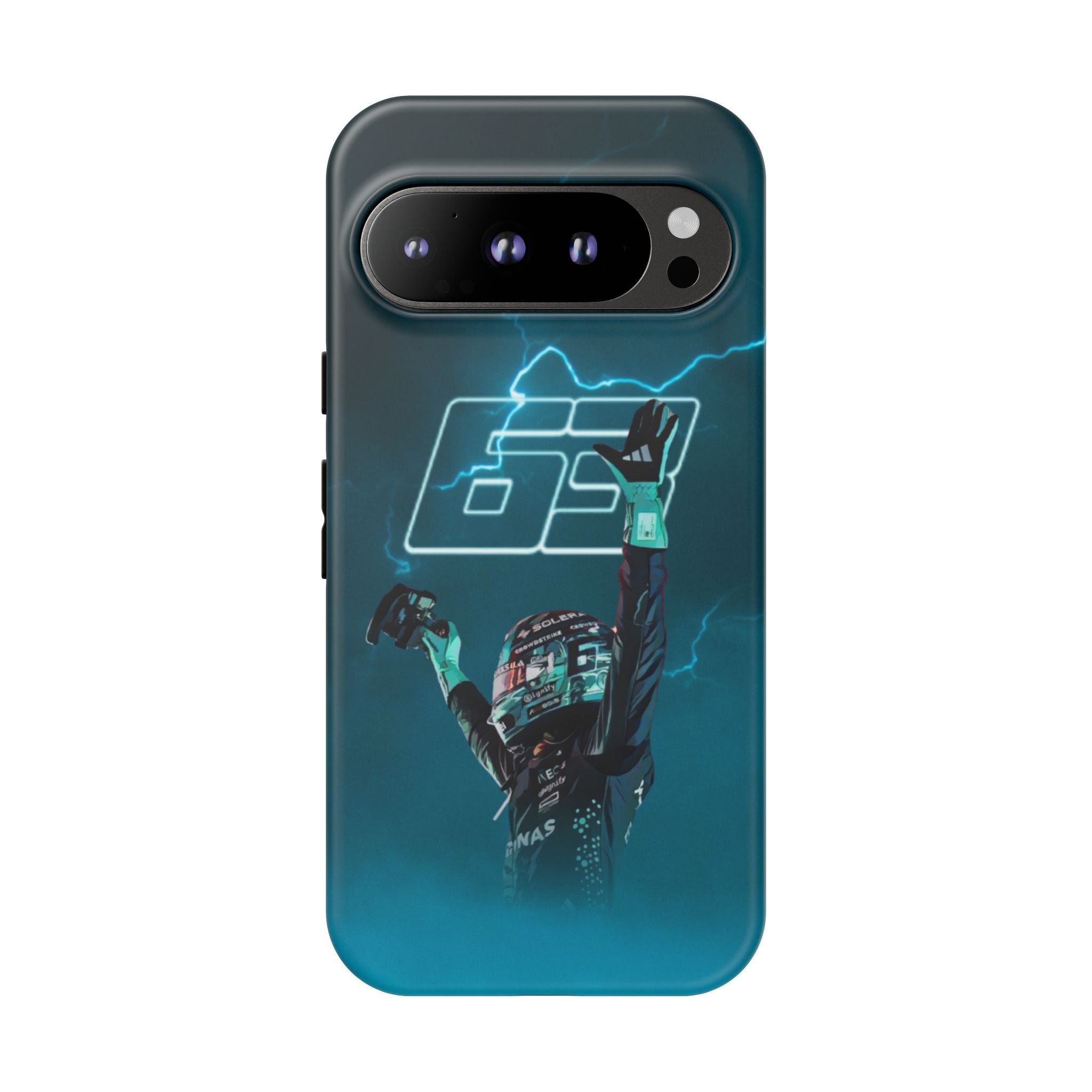 George Russell Blue Electric Phone Case (Glossy and Matte)