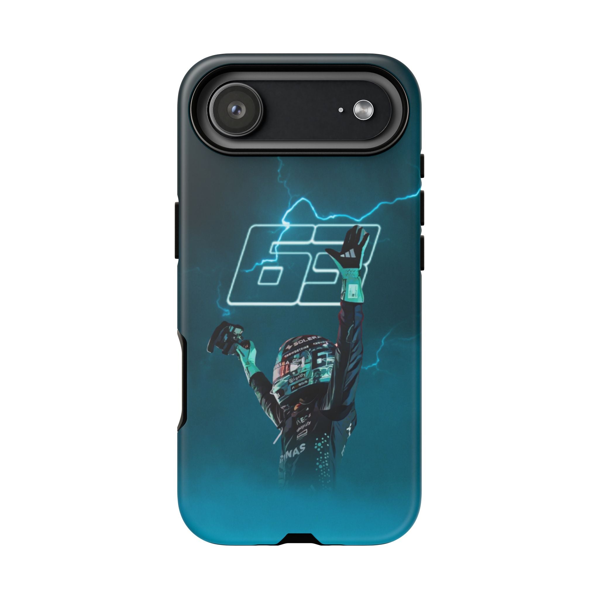 George Russell Blue Electric Phone Case (Glossy and Matte)