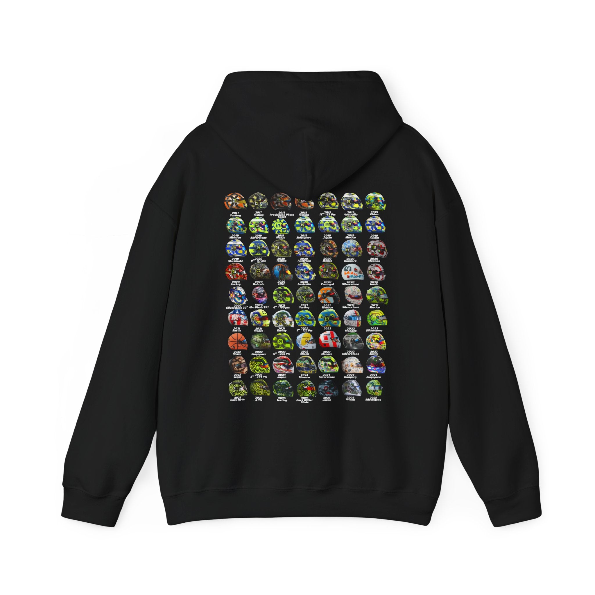 Lando Norris Hoodie - Every Helmet In His F1 Career