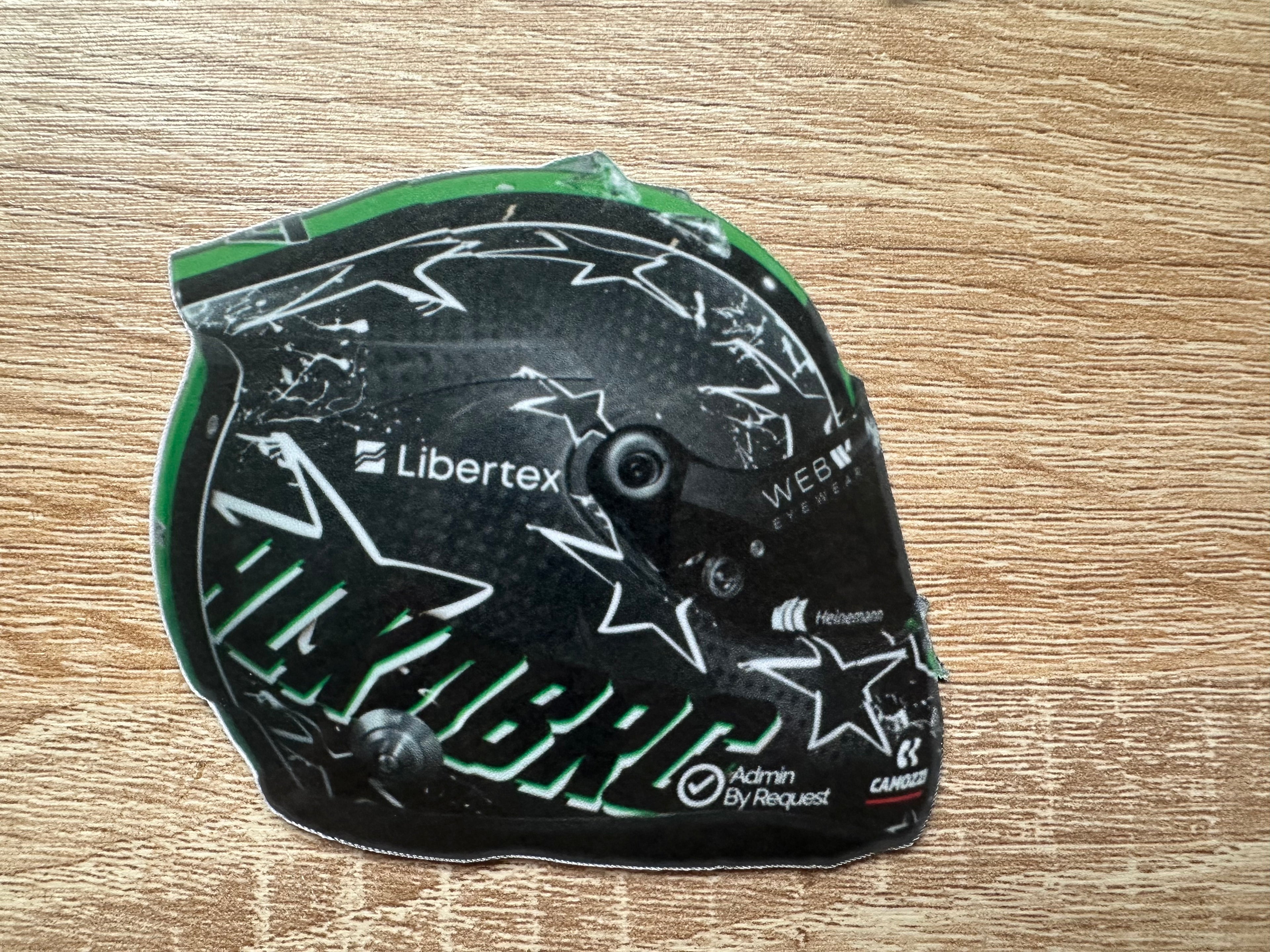 Driver Helmet Laminate Magnets