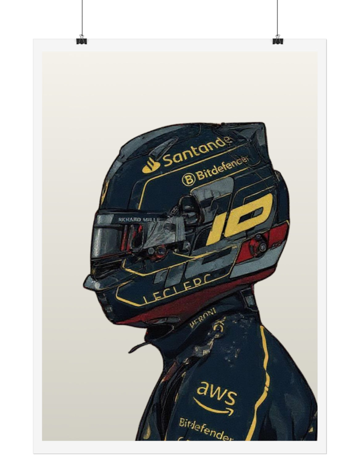 Charles Leclerc Monza Poster