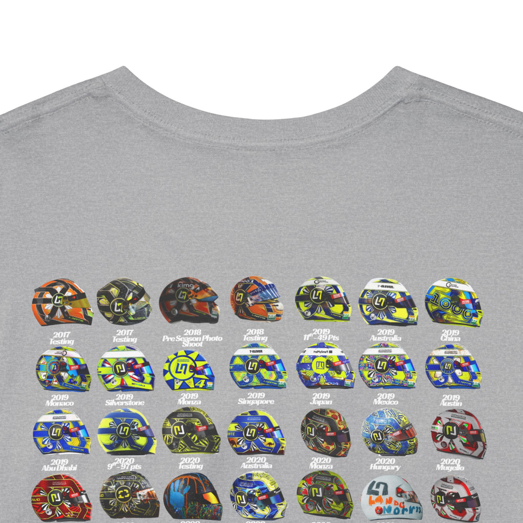 Lando Norris T-Shirt - Every Helmet In His F1 Career