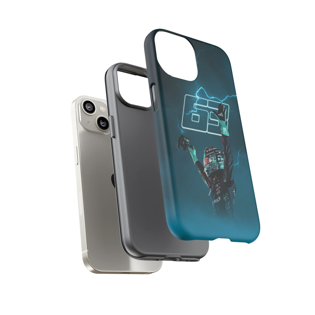 George Russell Blue Electric Phone Case (Glossy and Matte)