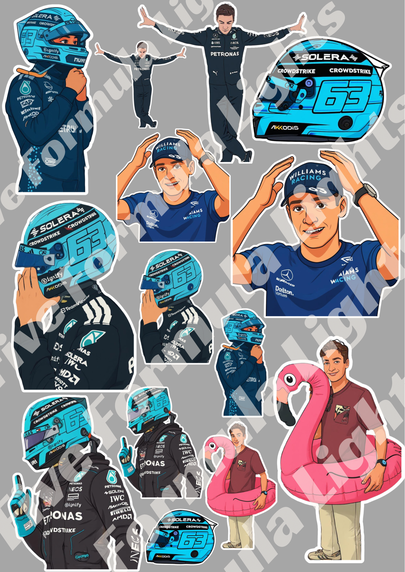 George Russell Stickers