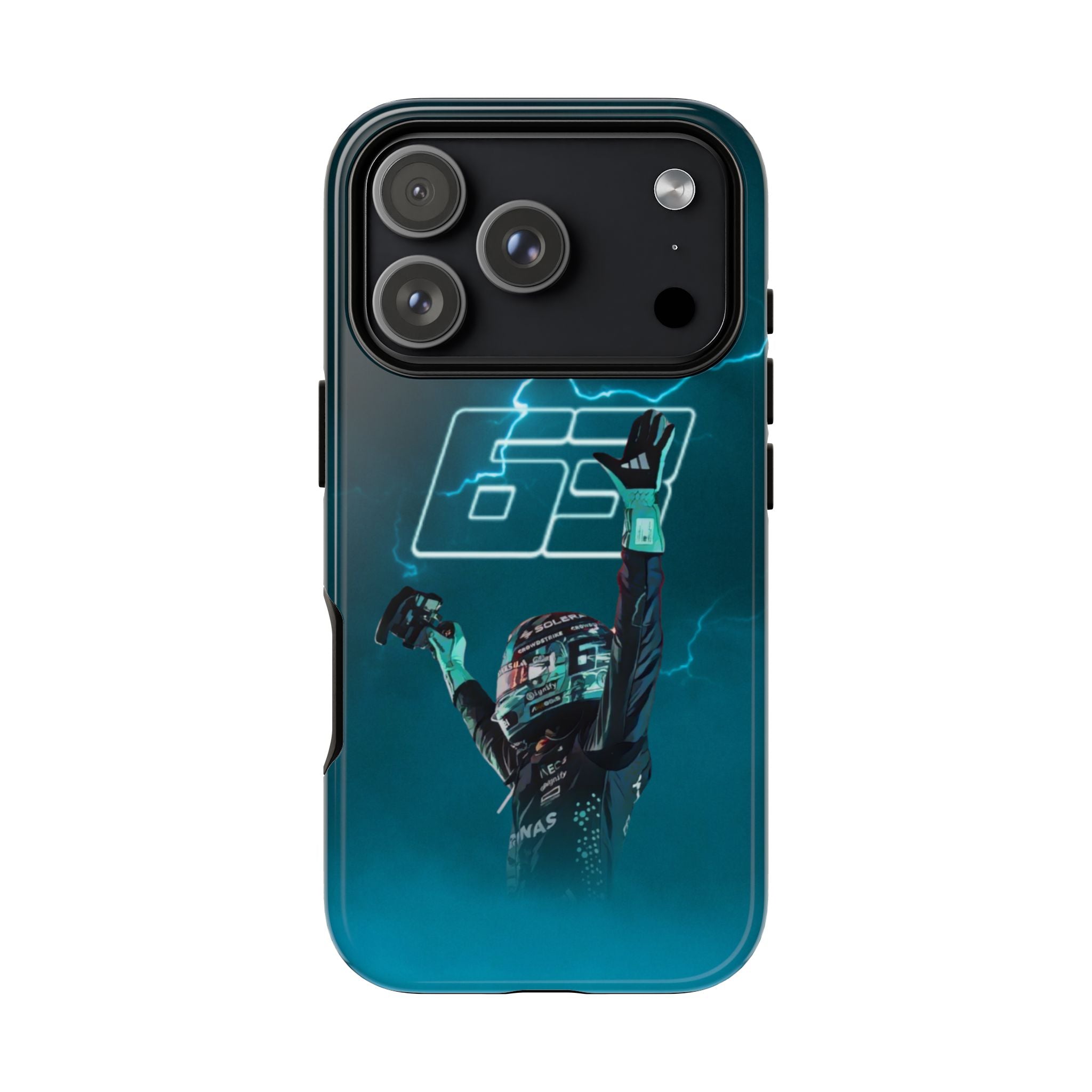 George Russell Blue Electric Phone Case (Glossy and Matte)