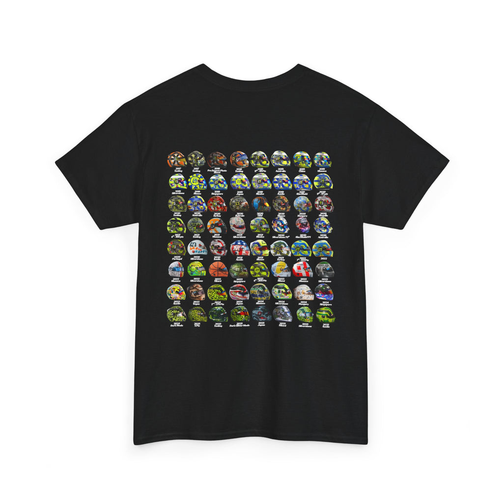 Lando Norris T-Shirt - Every Helmet In His F1 Career