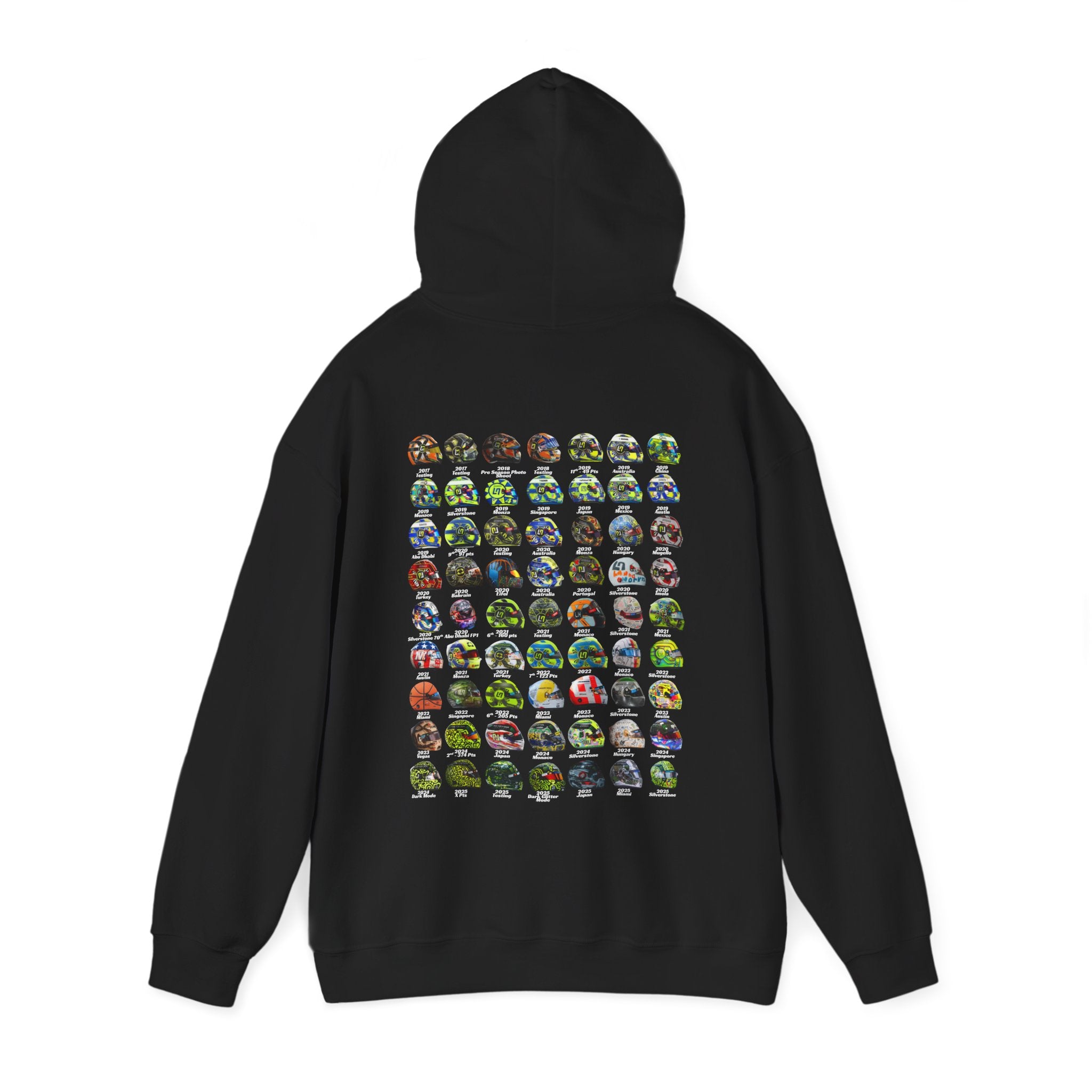 Lando Norris Hoodie - Every Helmet In His F1 Career