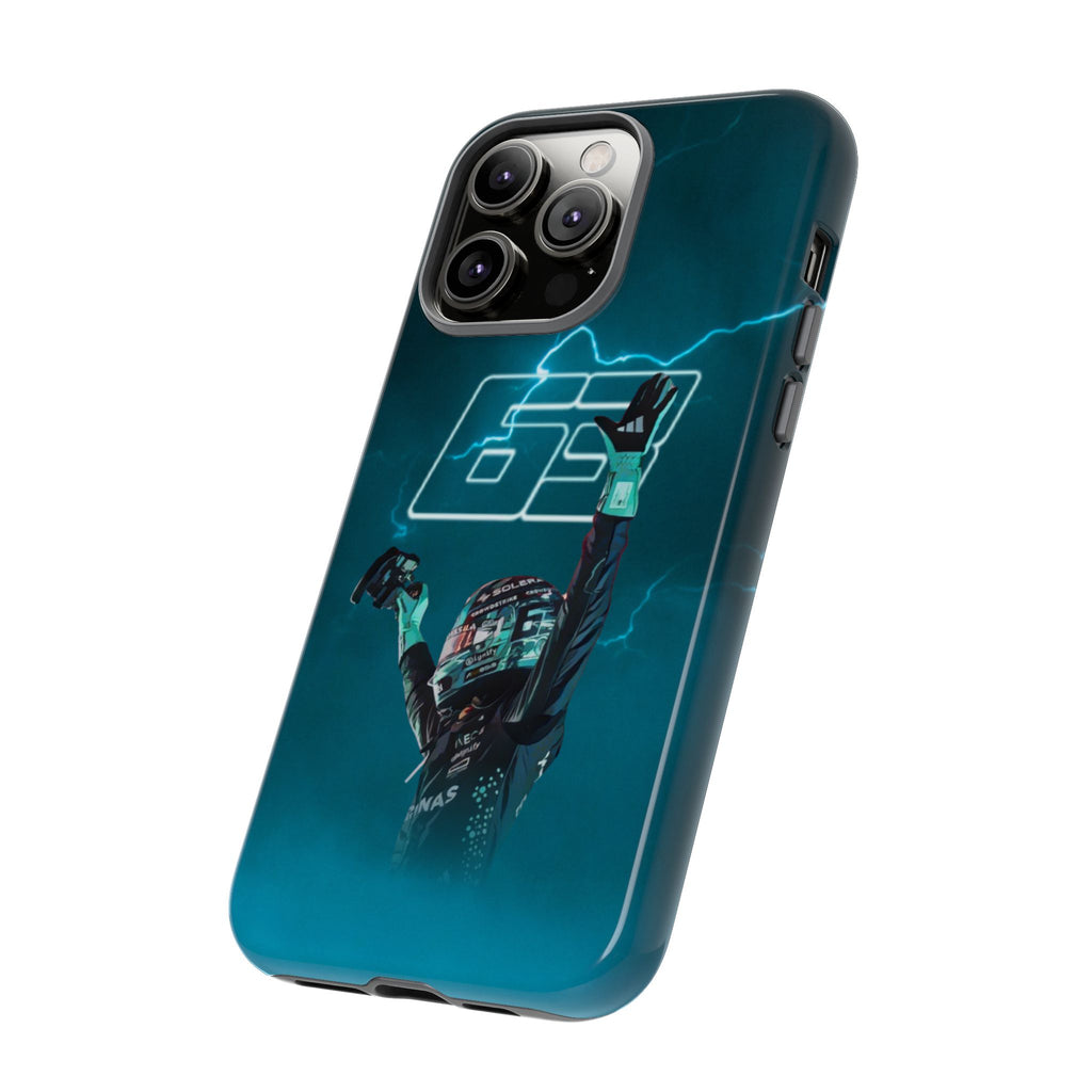 George Russell Blue Electric Phone Case (Glossy and Matte)