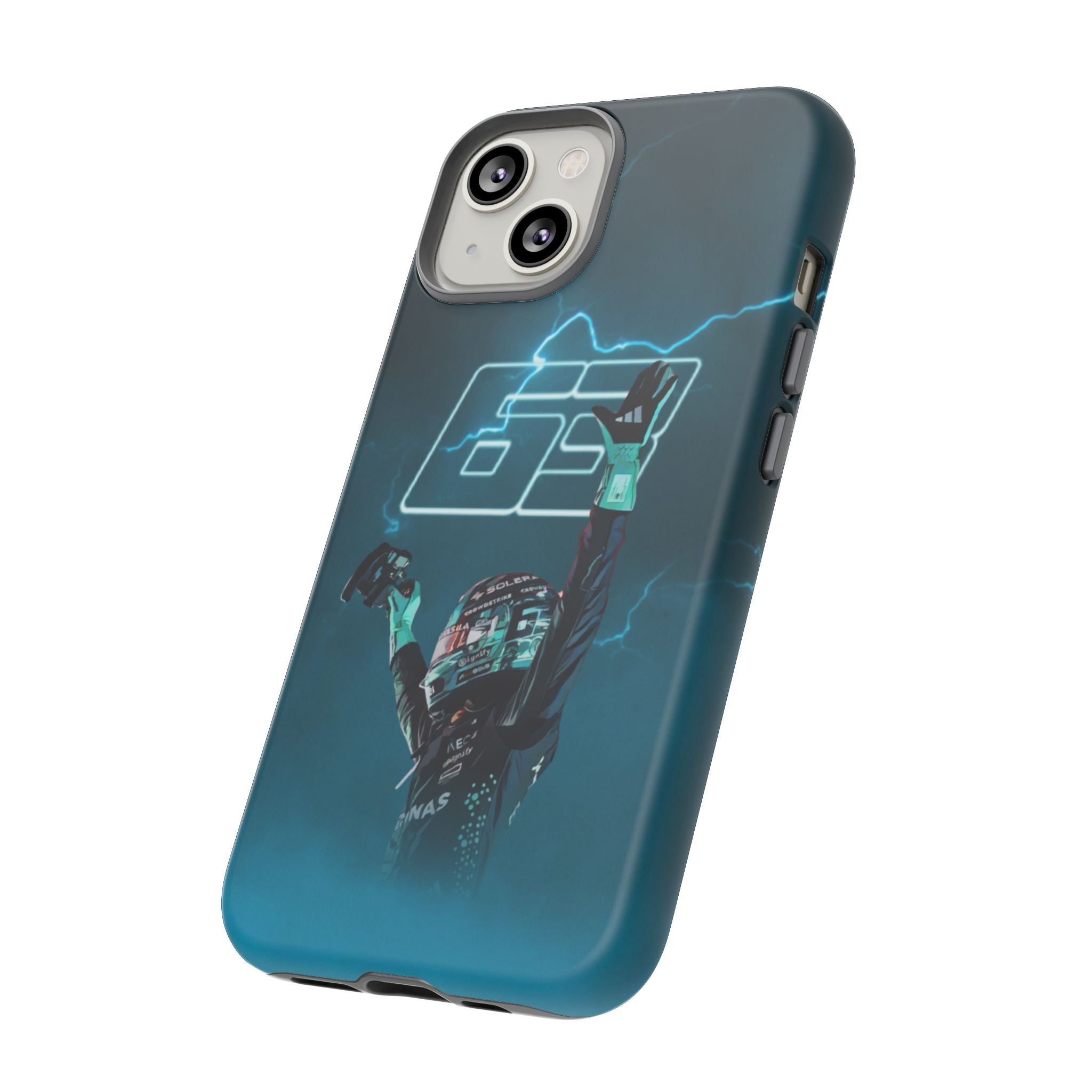 George Russell Blue Electric Phone Case (Glossy and Matte)