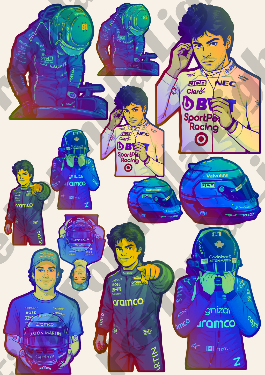 Lance Stroll Stickers