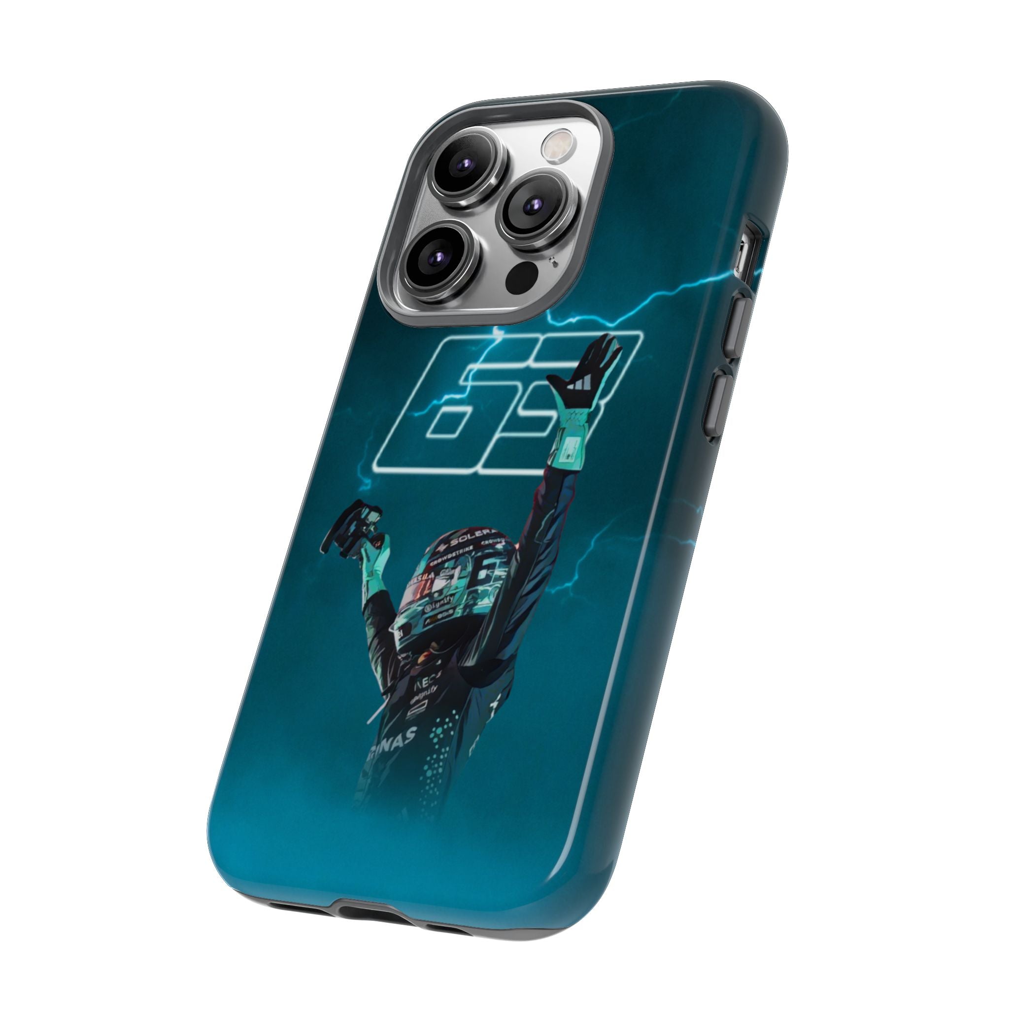 George Russell Blue Electric Phone Case (Glossy and Matte)