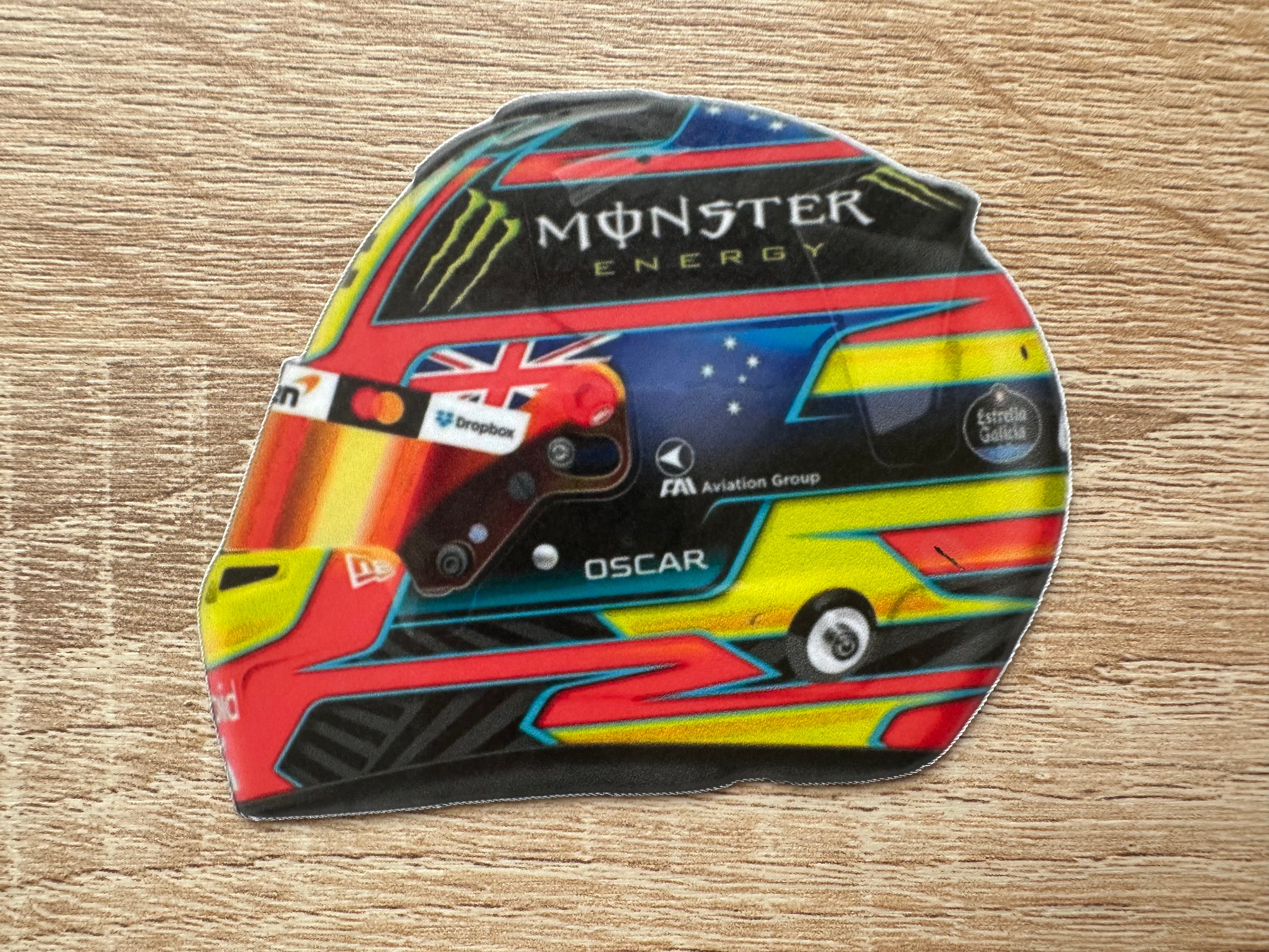 Driver Helmet Laminate Magnets