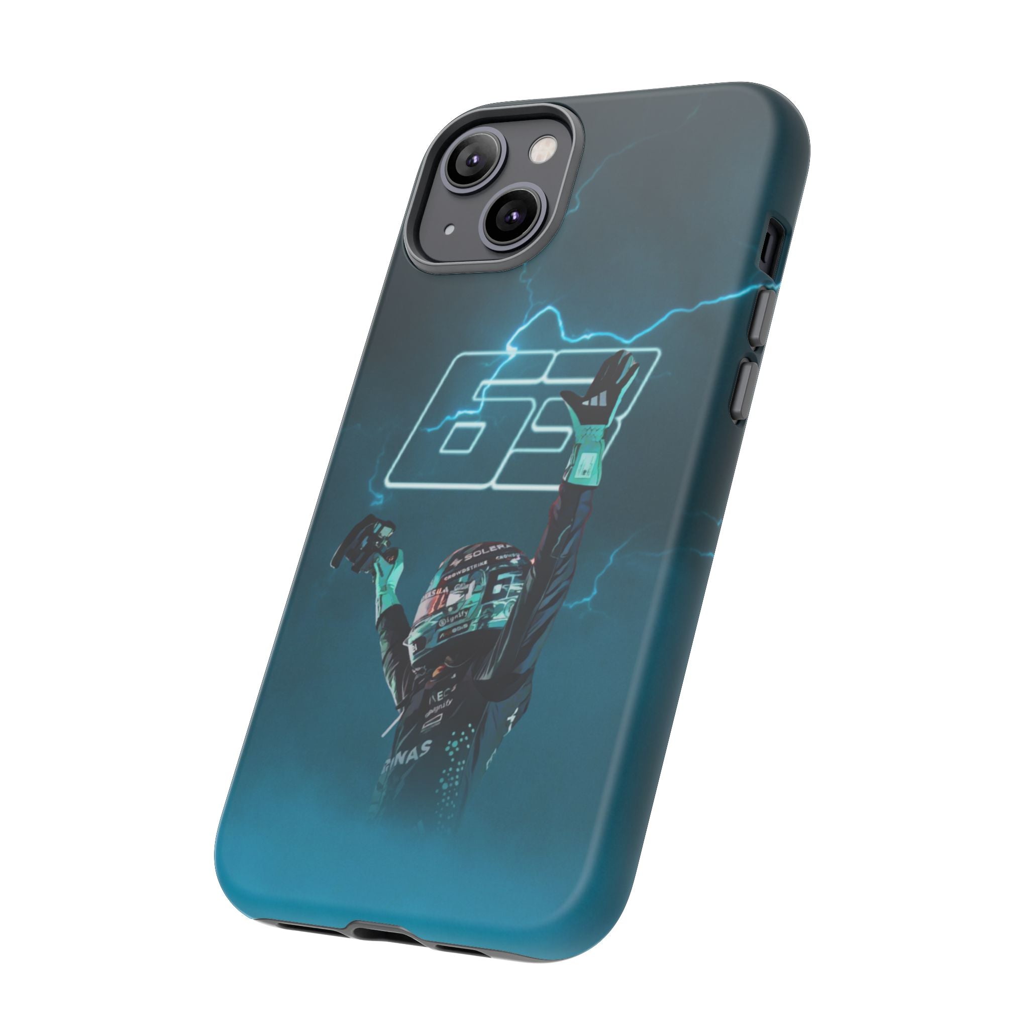 George Russell Blue Electric Phone Case (Glossy and Matte)