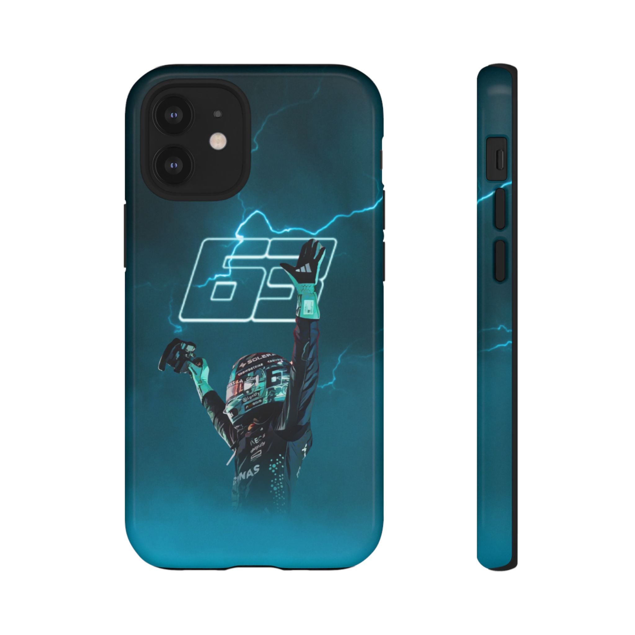 George Russell Blue Electric Phone Case (Glossy and Matte)
