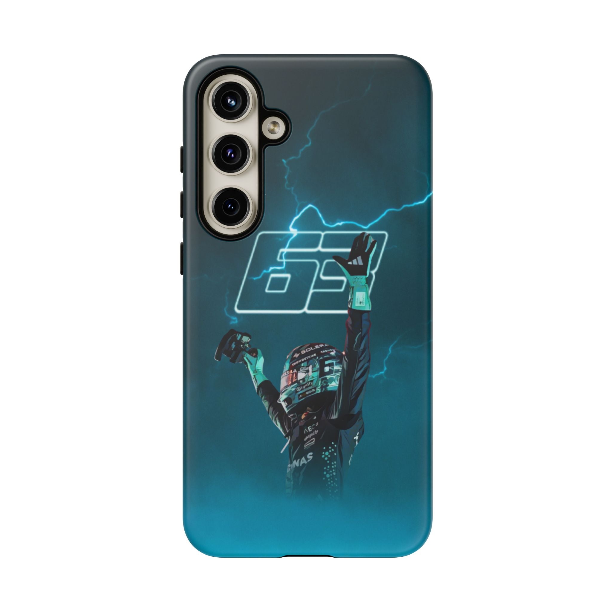 George Russell Blue Electric Phone Case (Glossy and Matte)