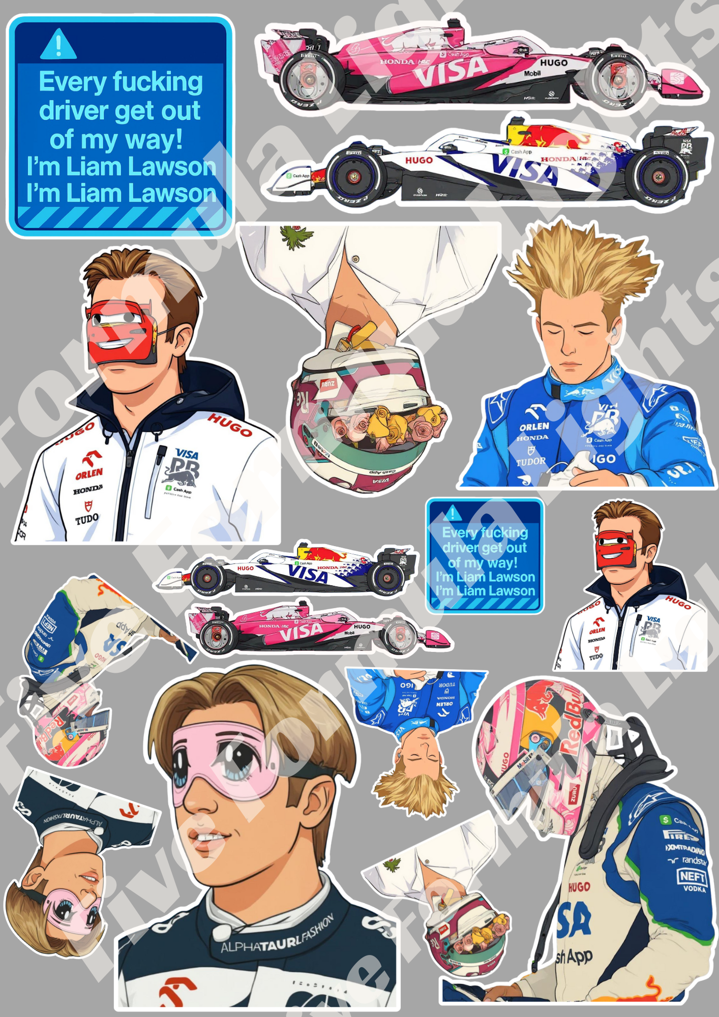 Liam Lawson Stickers