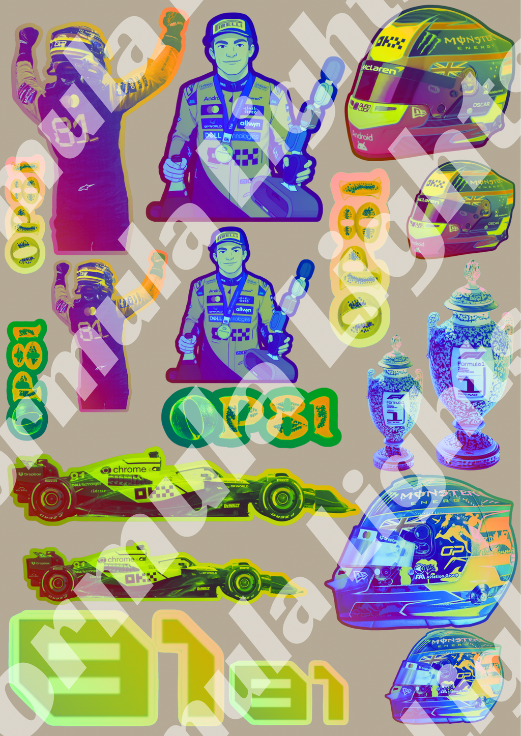 Oscar Piastri Stickers