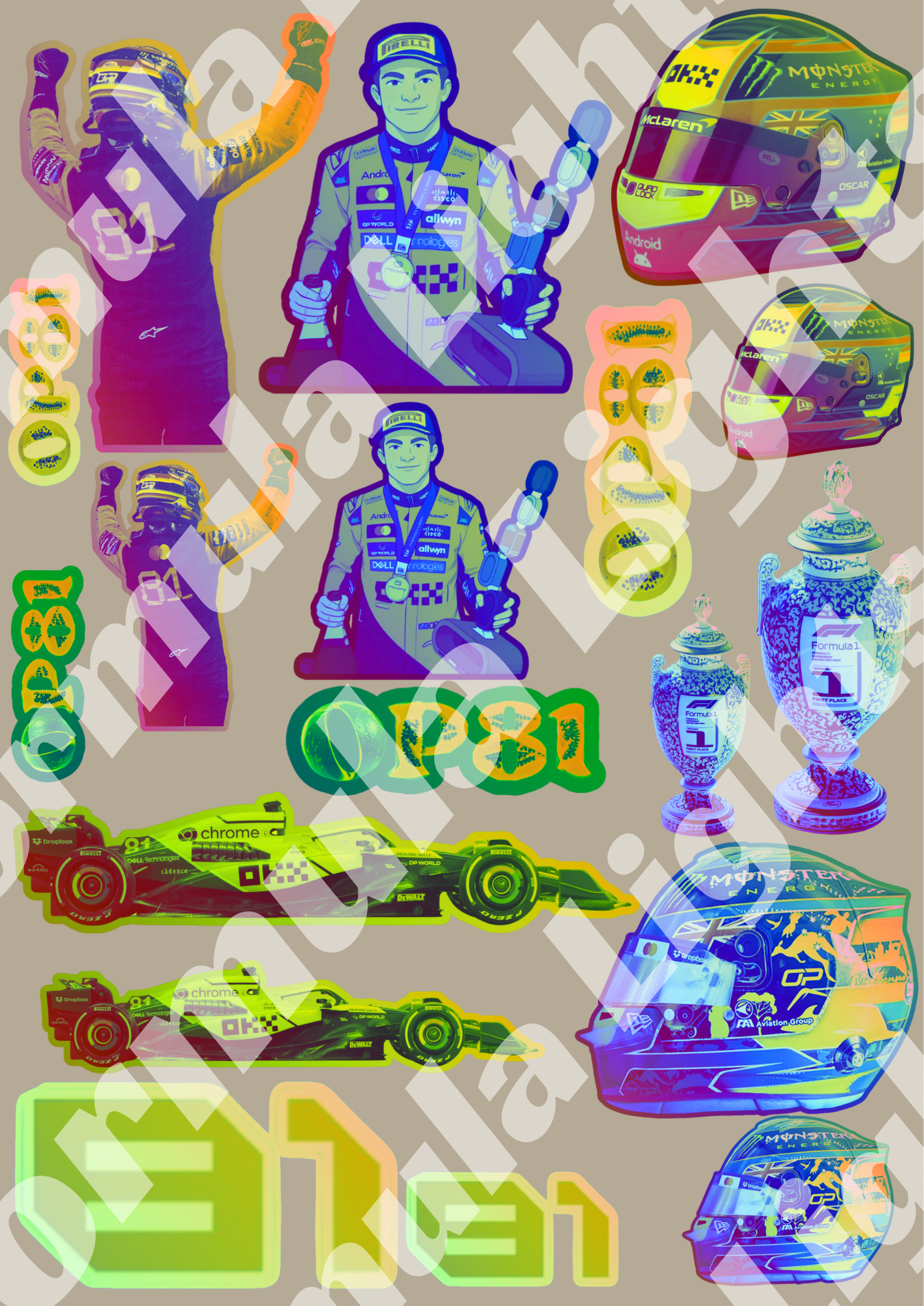Oscar Piastri Stickers