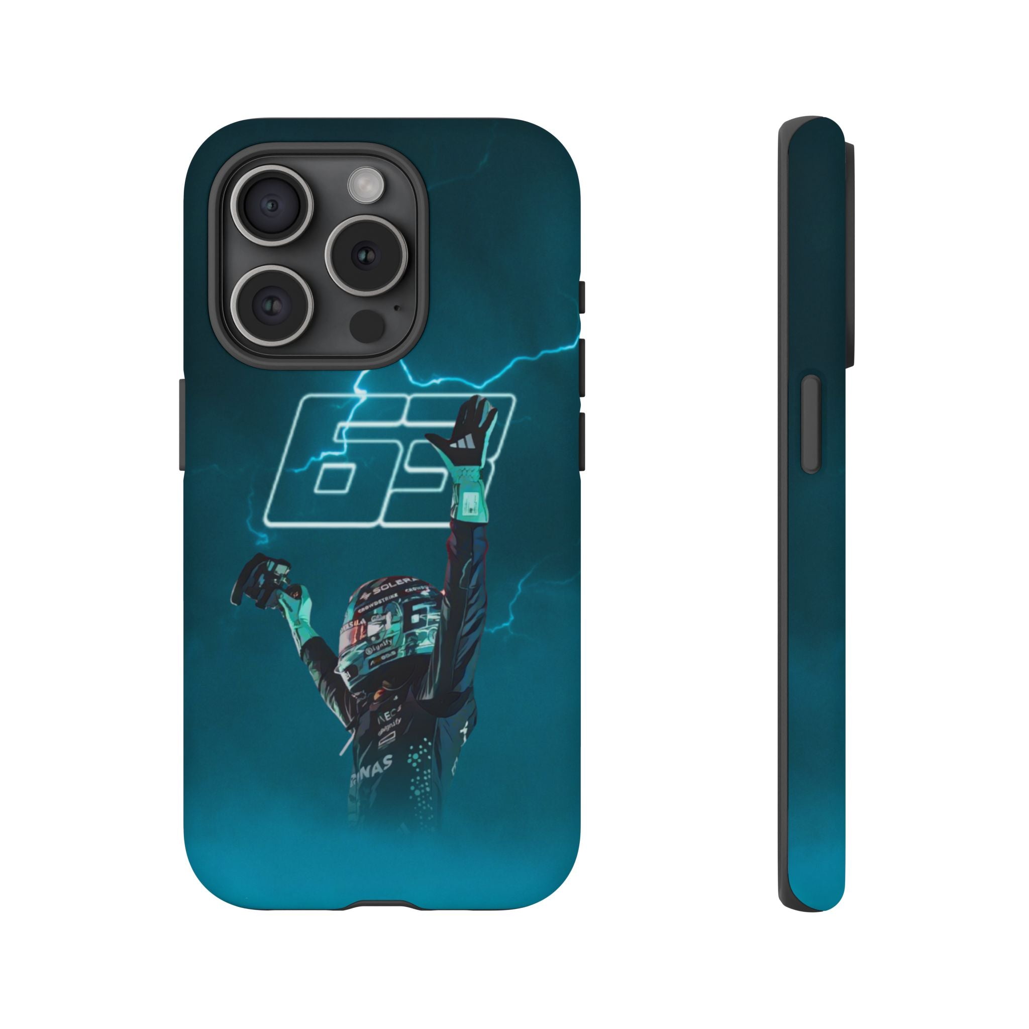 George Russell Blue Electric Phone Case (Glossy and Matte)