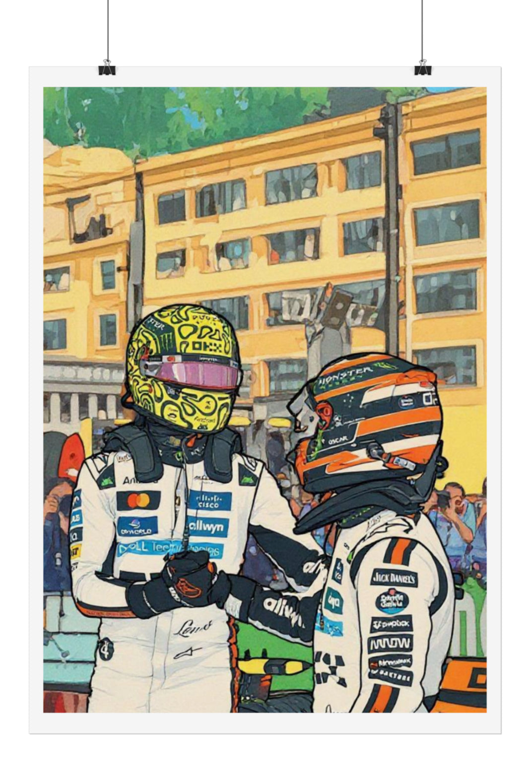 Lando Norris + Oscar Piastri Monaco Poster