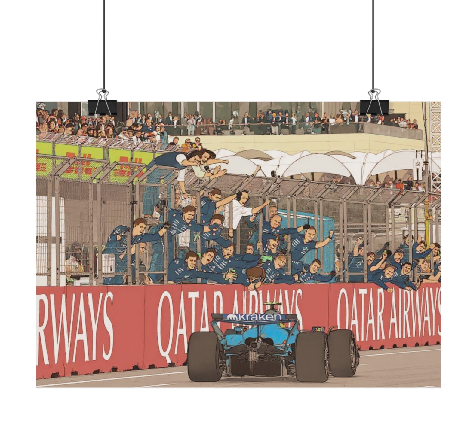 Carlos Sainz Baku Retro Grain Poster