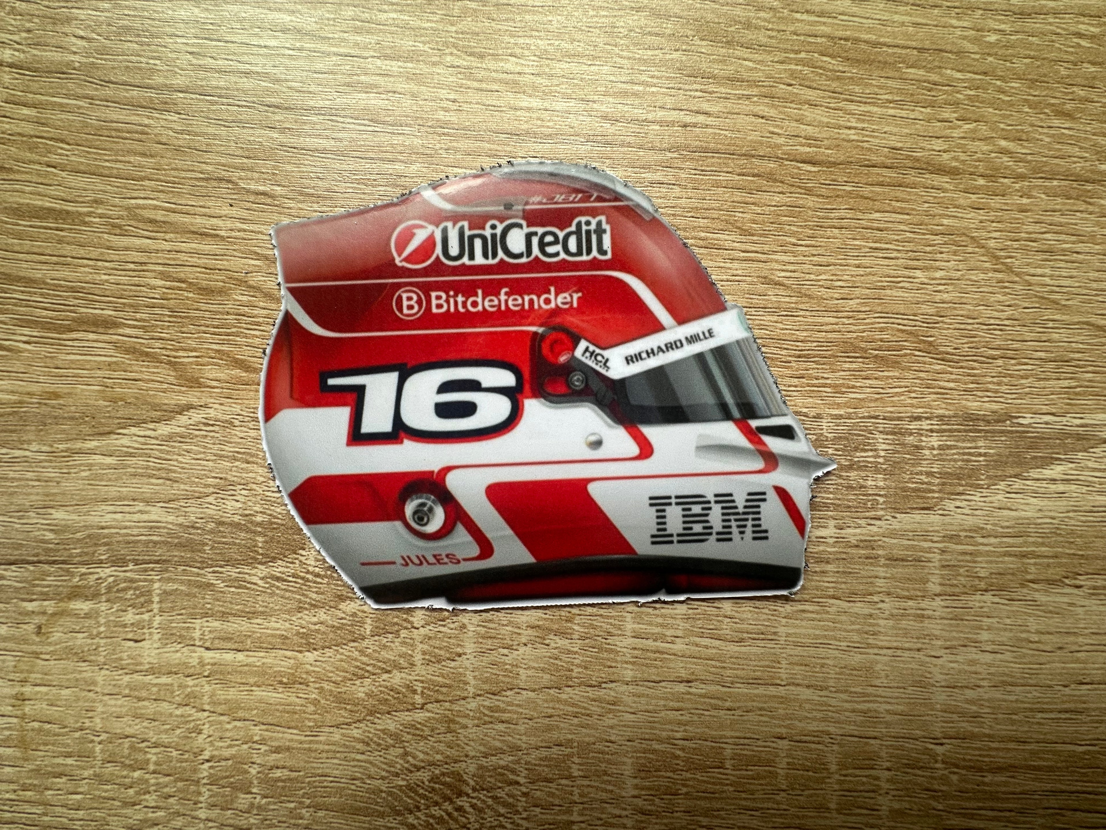 Driver Helmet Laminate Magnets