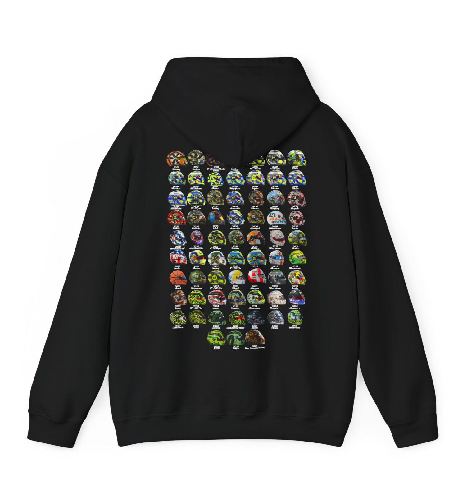 Lando Norris Hoodie - Every Helmet In His F1 Career