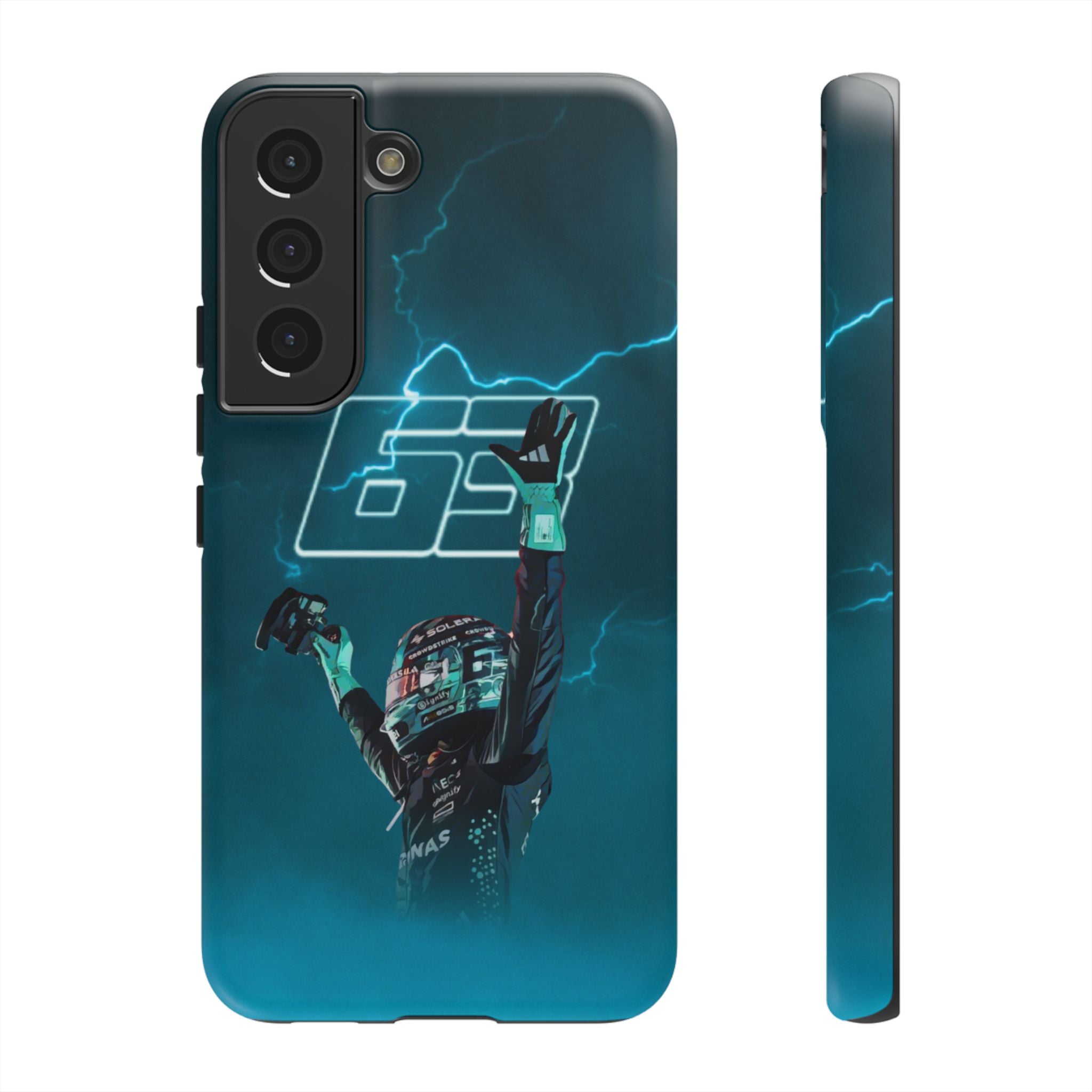 George Russell Blue Electric Phone Case (Glossy and Matte)