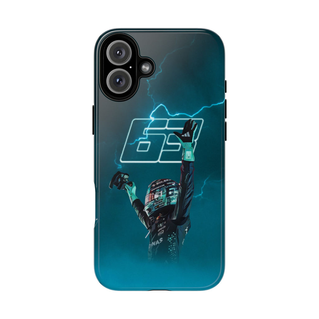 George Russell Blue Electric Phone Case (Glossy and Matte)