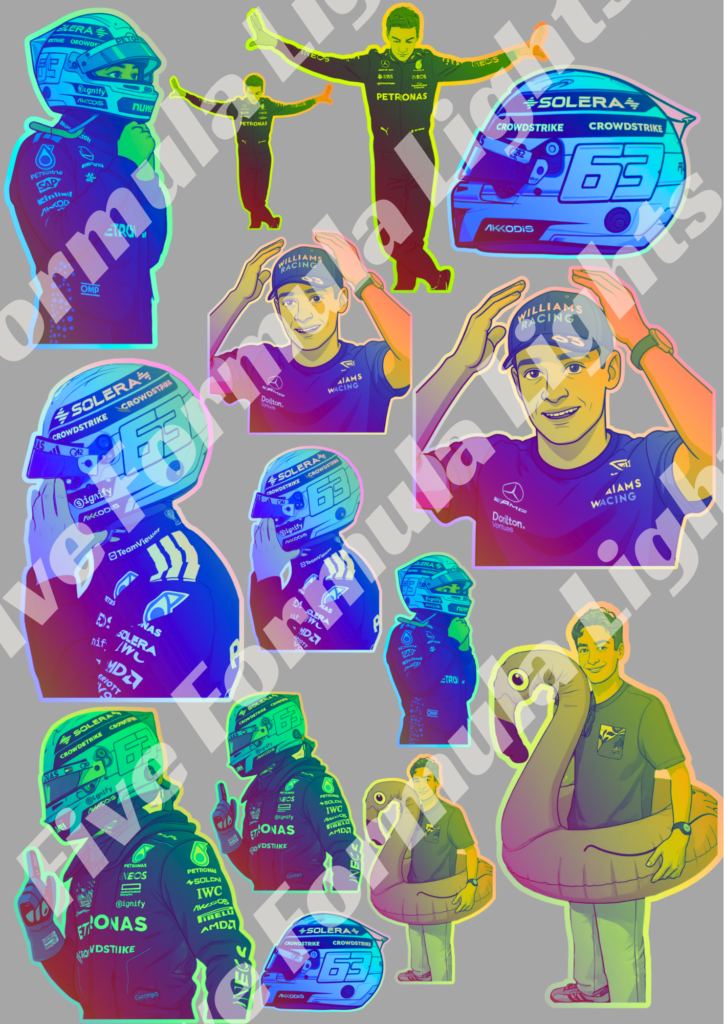 George Russell Stickers