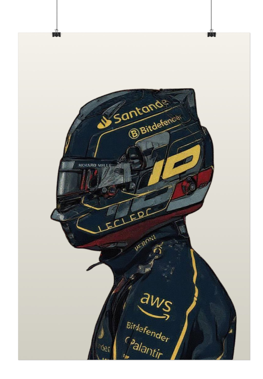 Charles Leclerc Monza Poster