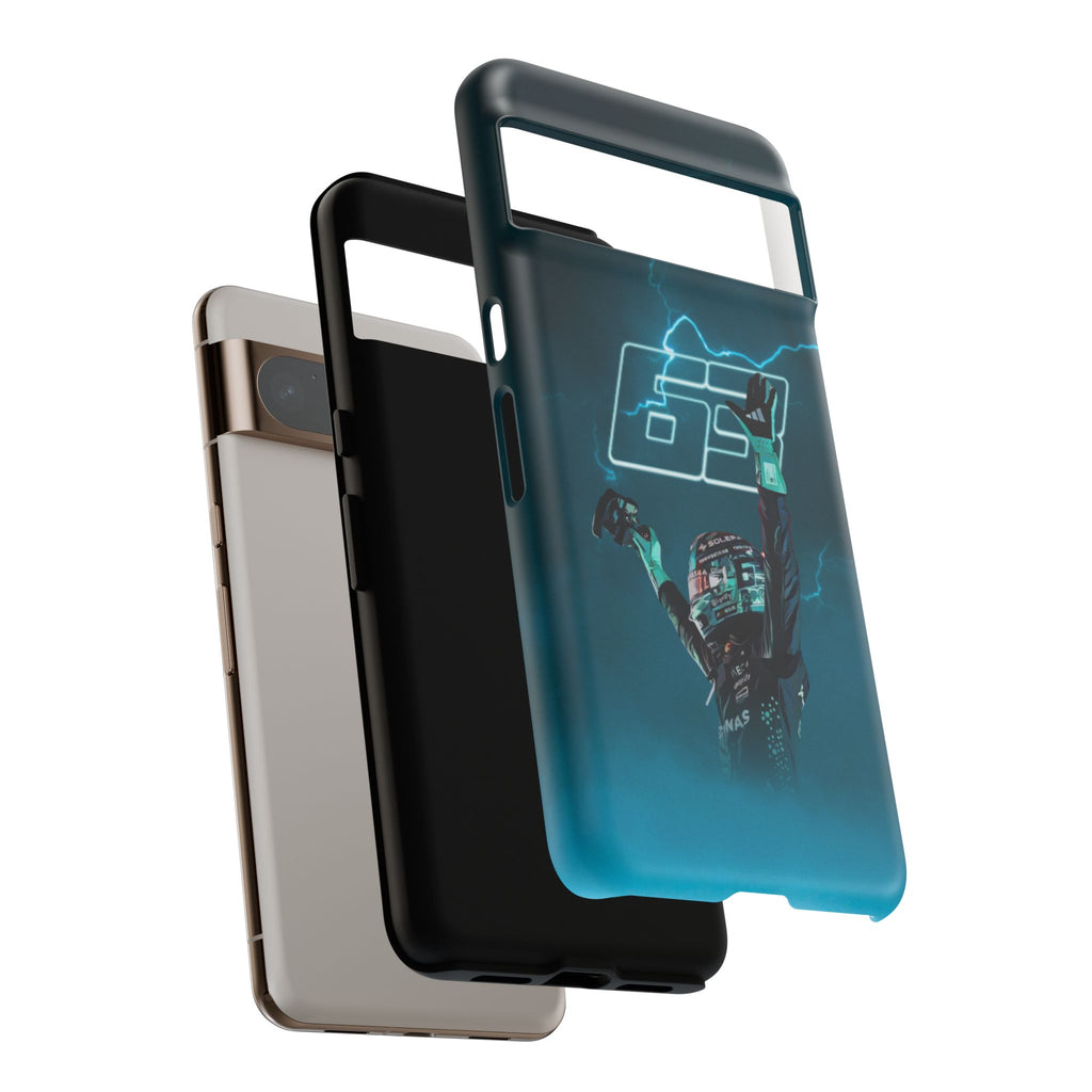 George Russell Blue Electric Phone Case (Glossy and Matte)