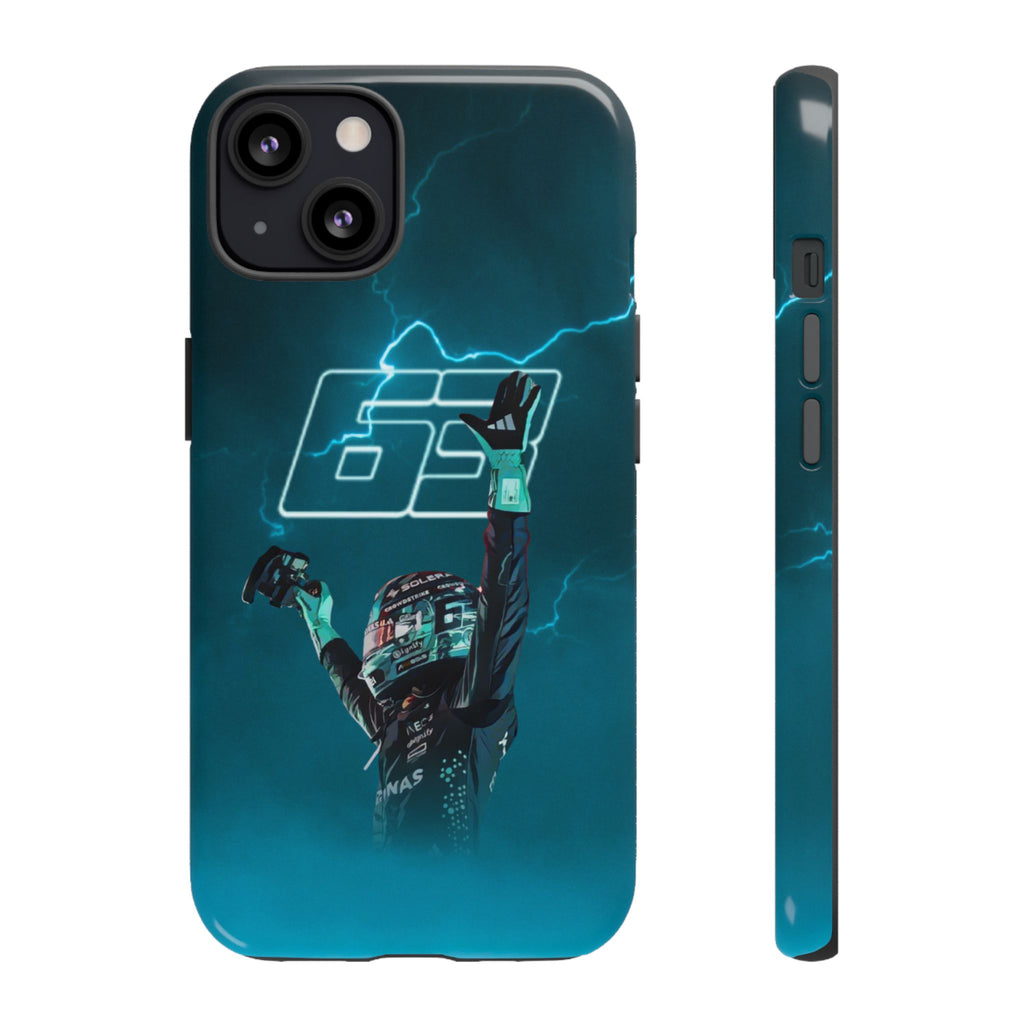 George Russell Blue Electric Phone Case (Glossy and Matte)