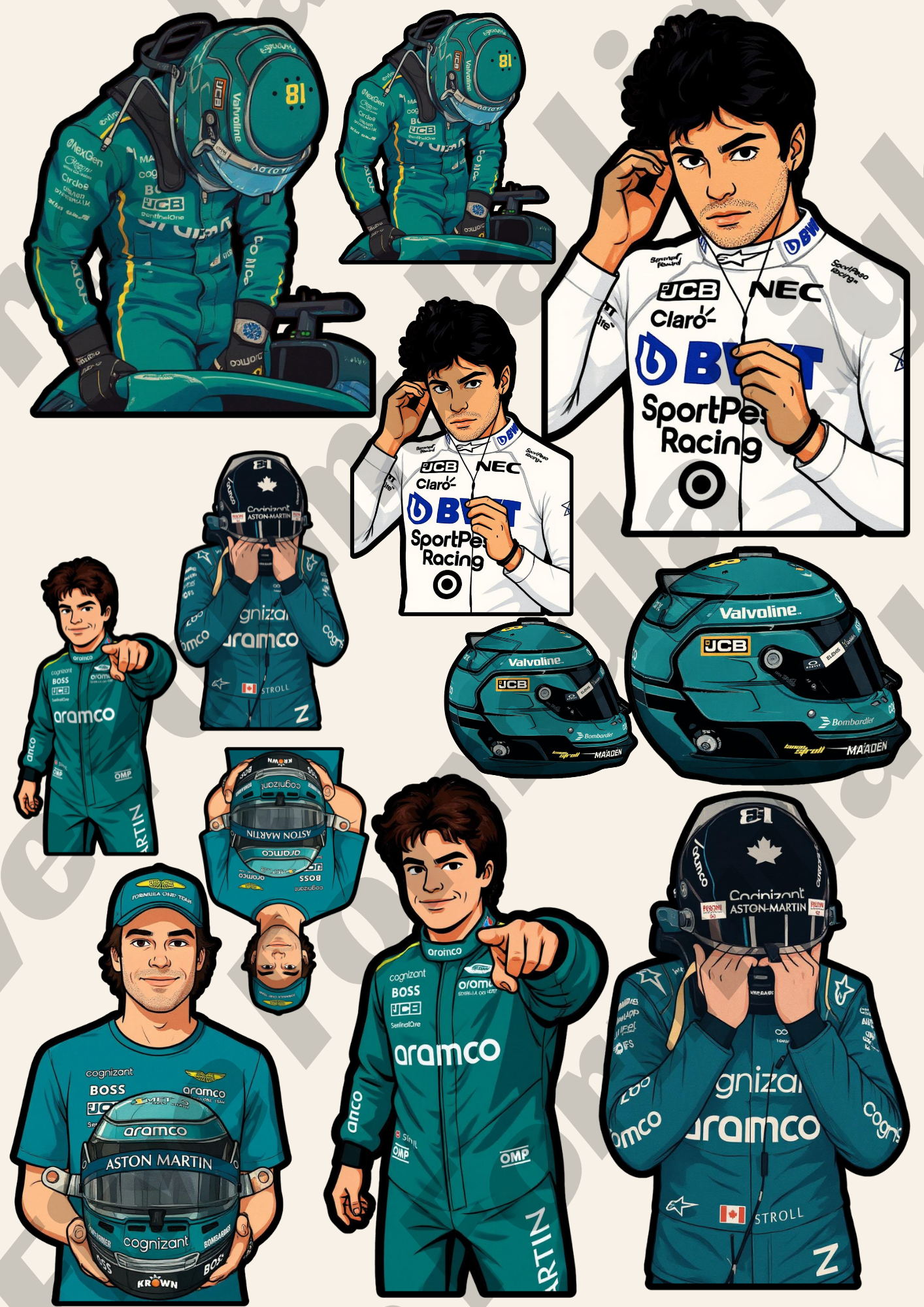 Lance Stroll Stickers