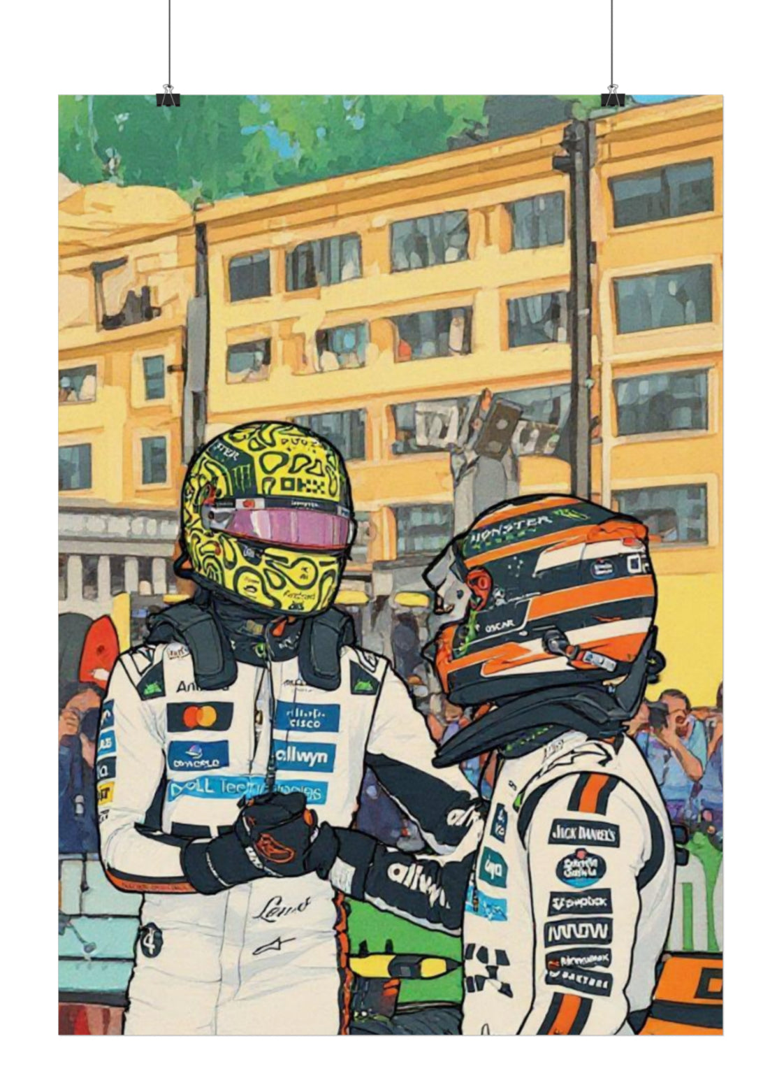 Lando Norris + Oscar Piastri Monaco Poster