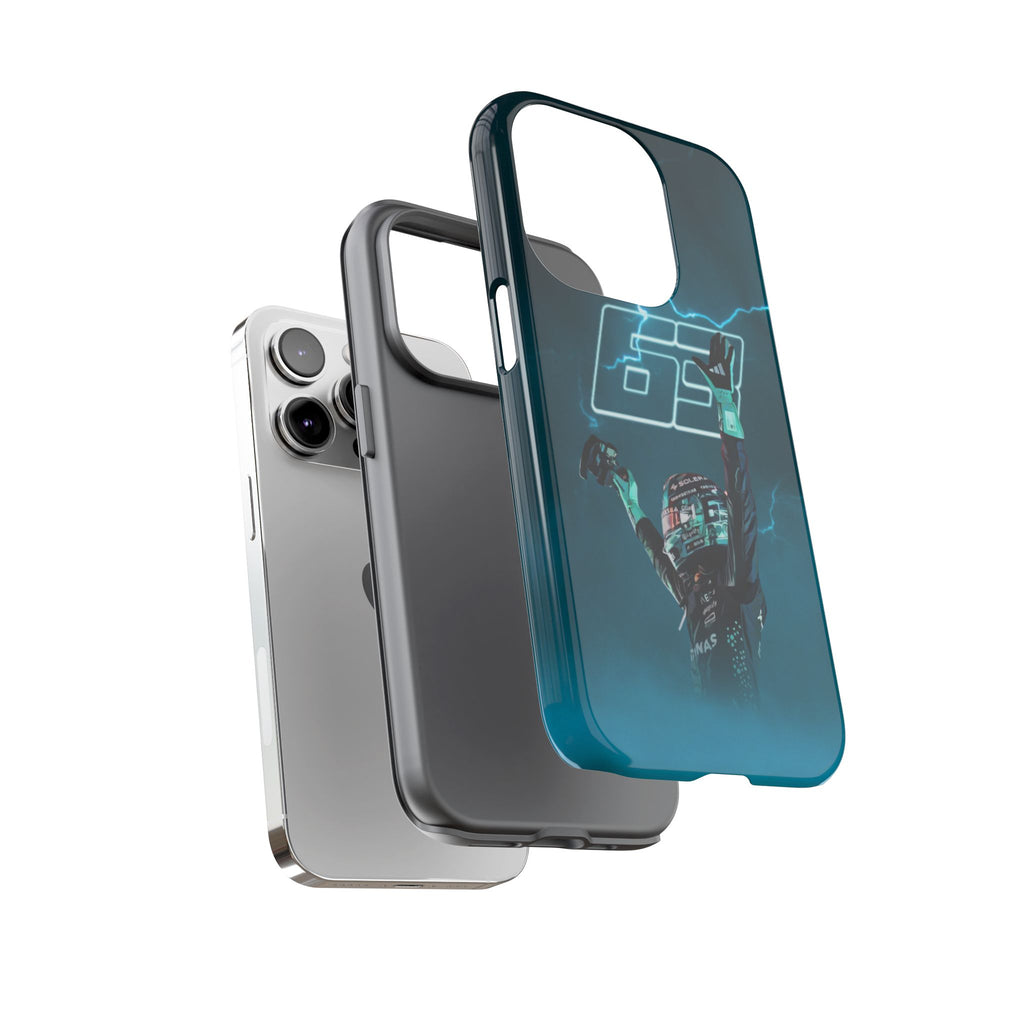 George Russell Blue Electric Phone Case (Glossy and Matte)