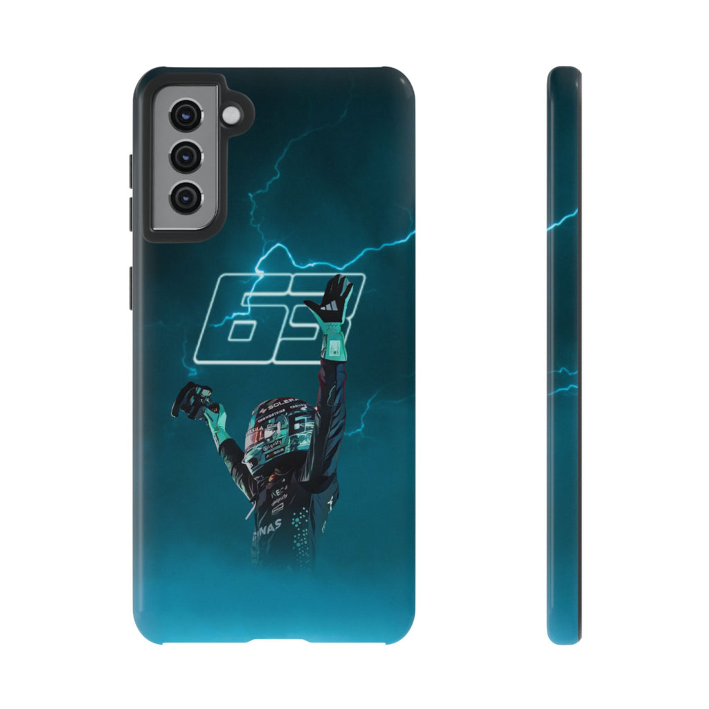 George Russell Blue Electric Phone Case (Glossy and Matte)