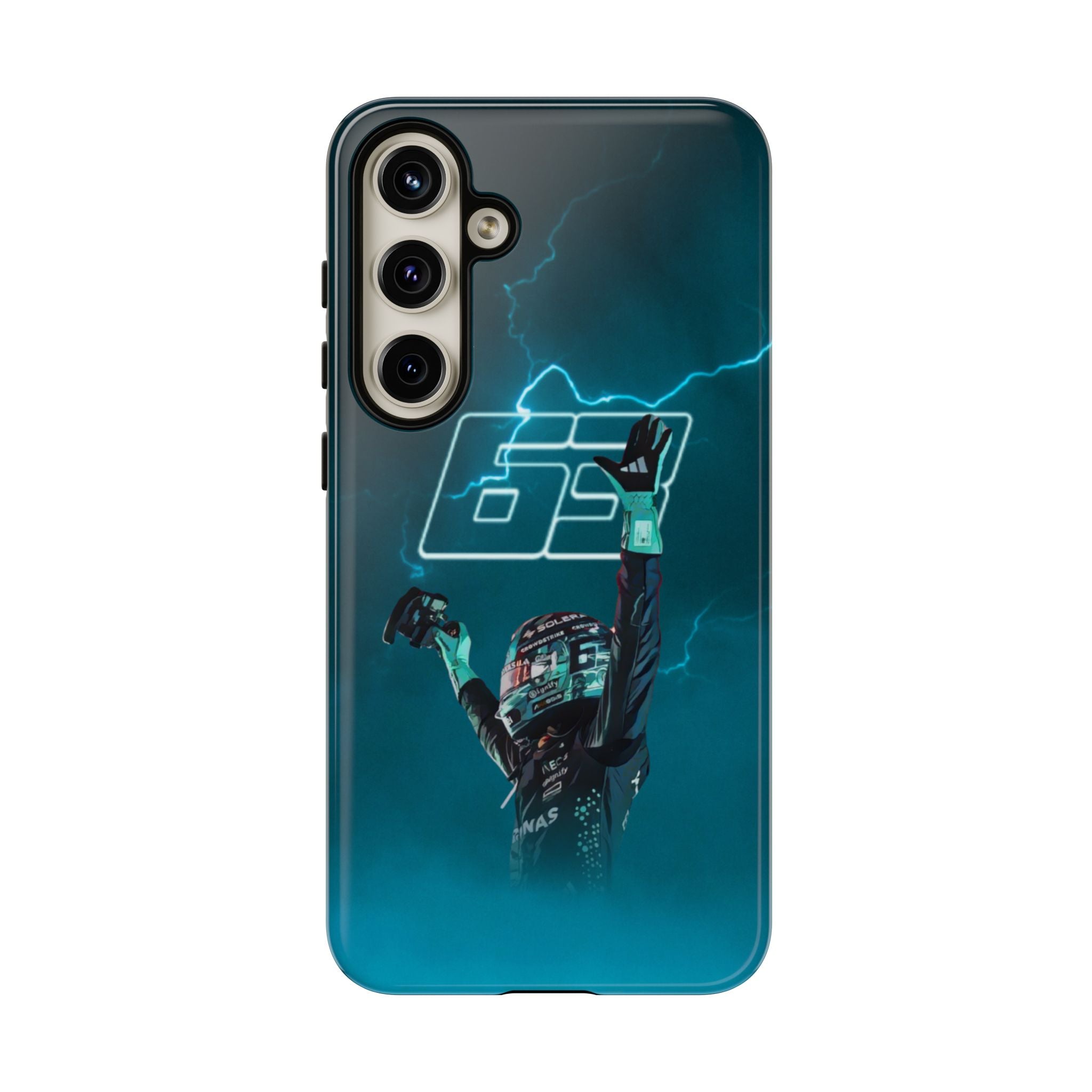 George Russell Blue Electric Phone Case (Glossy and Matte)