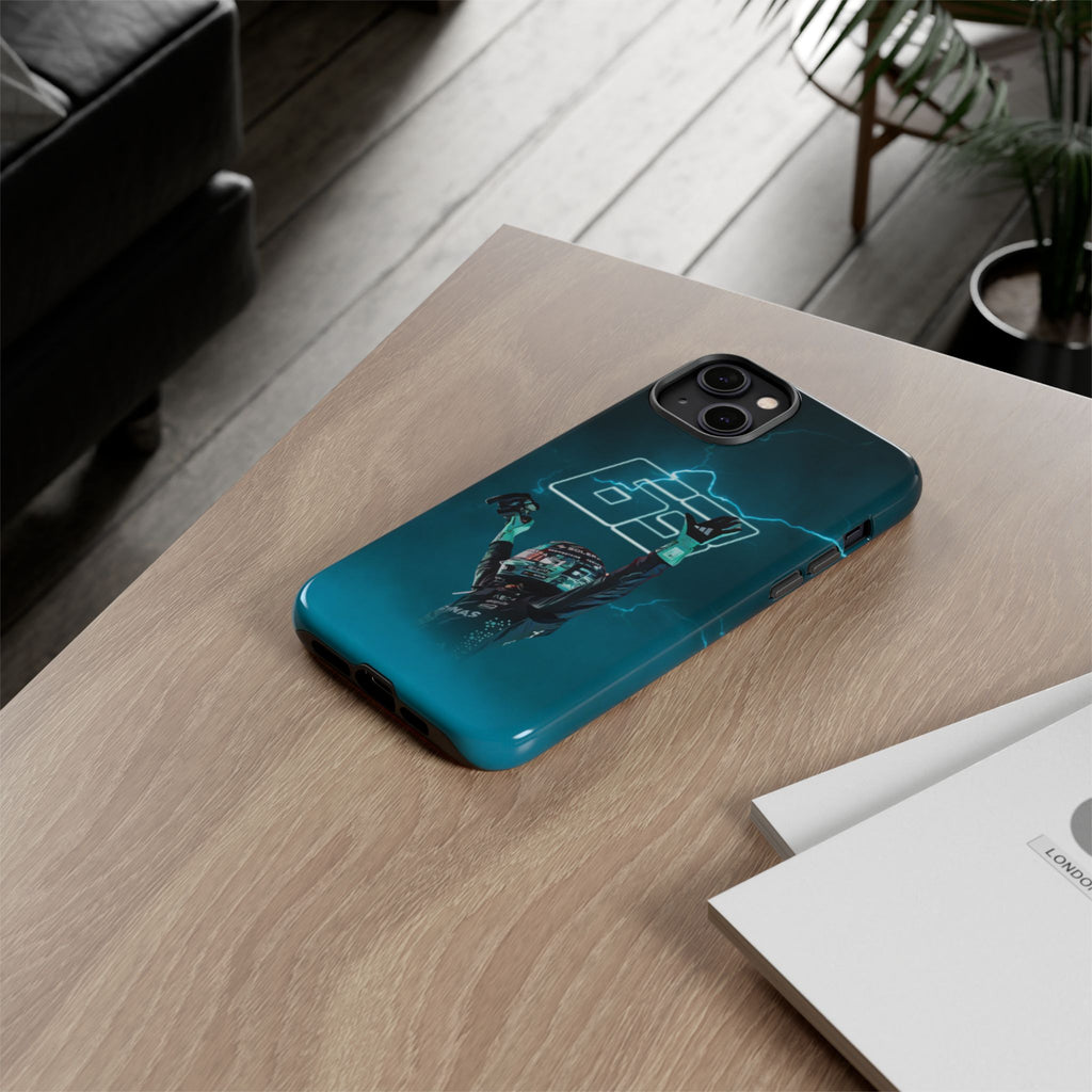 George Russell Blue Electric Phone Case (Glossy and Matte)