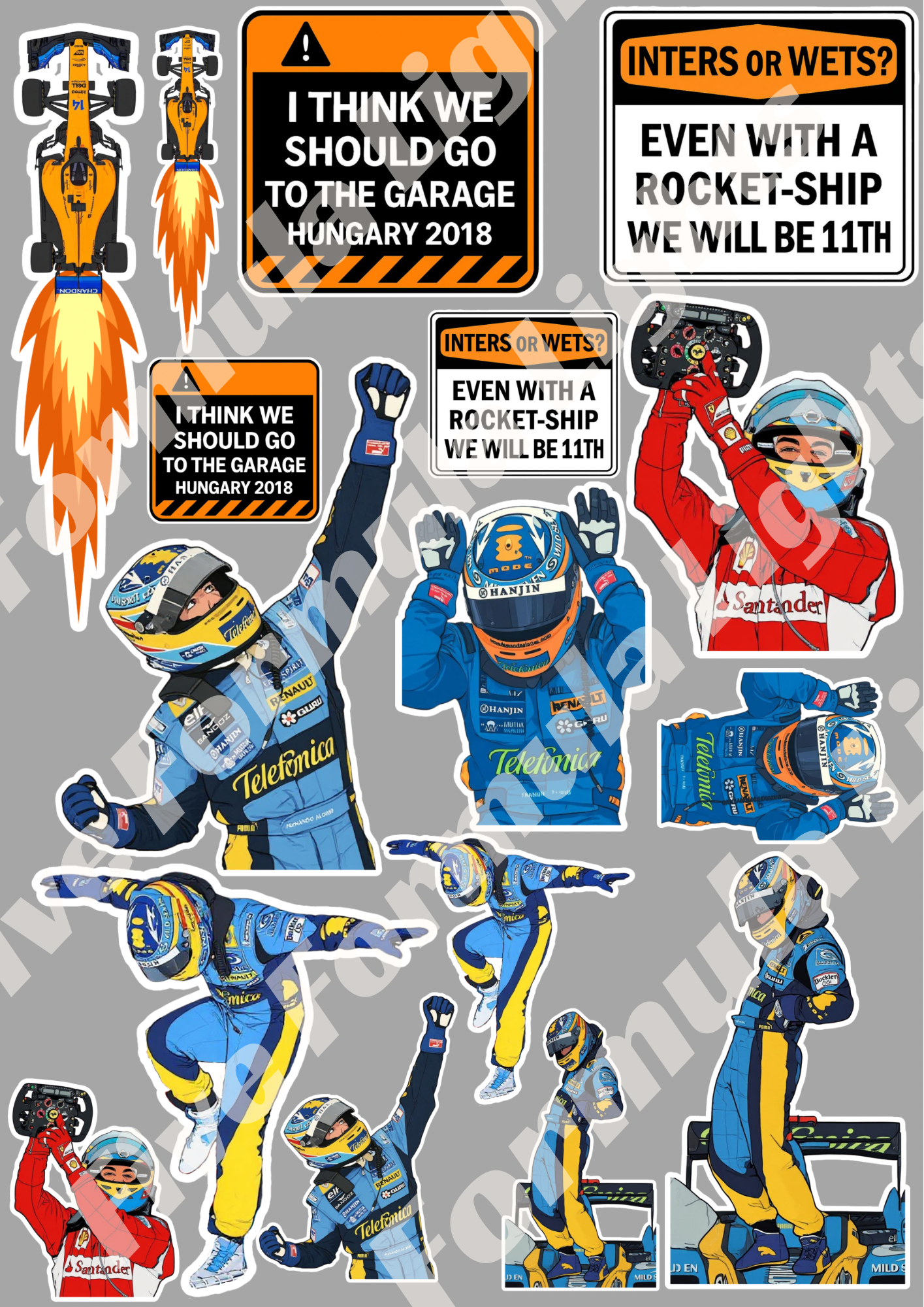Fernando Alonso Stickers