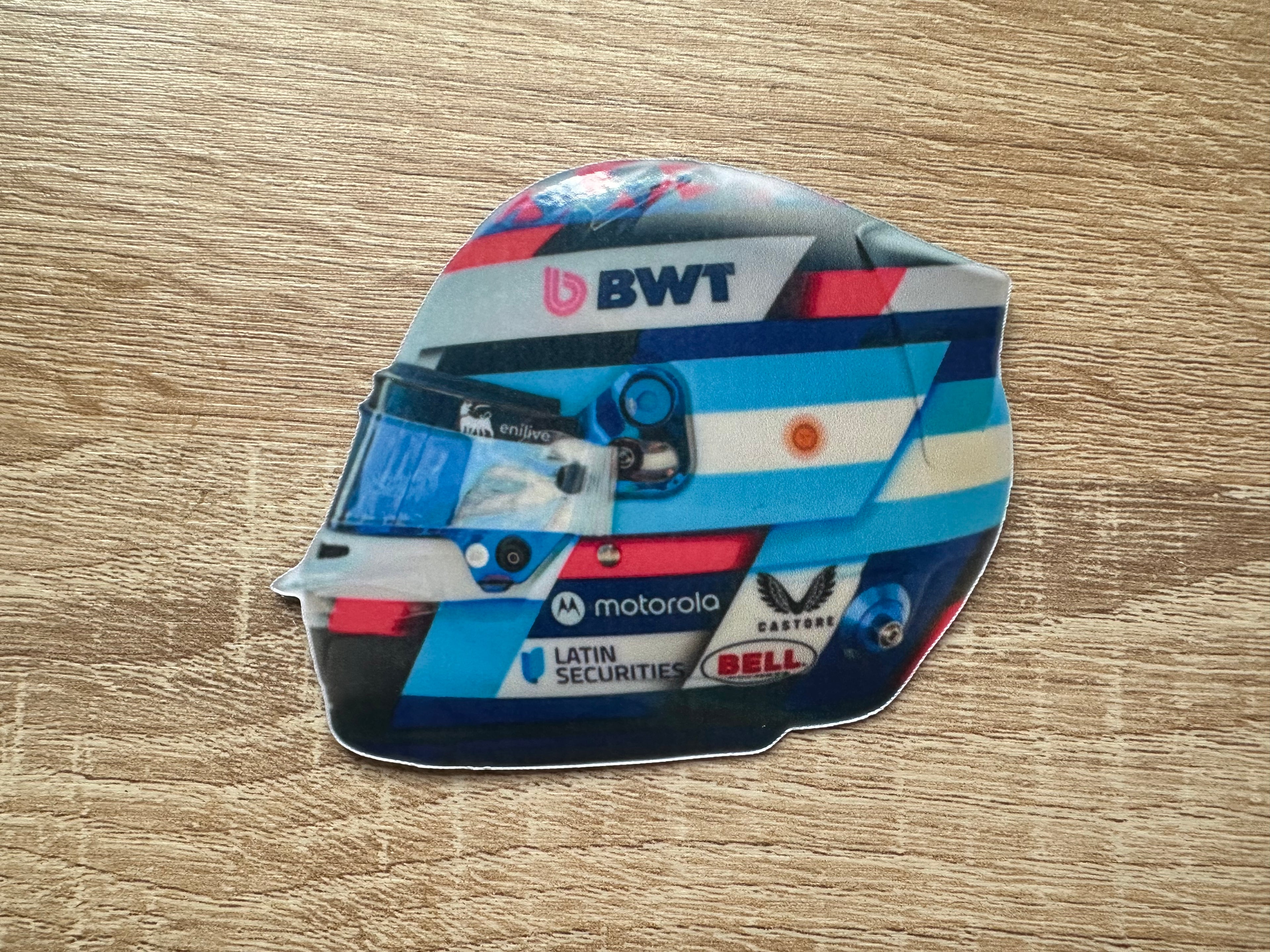 Driver Helmet Laminate Magnets