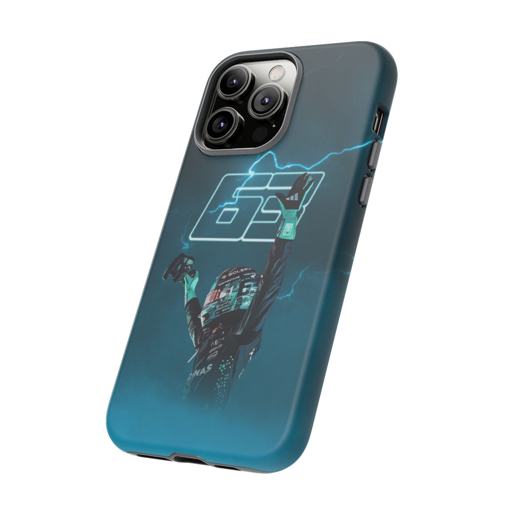 George Russell Blue Electric Phone Case (Glossy and Matte)