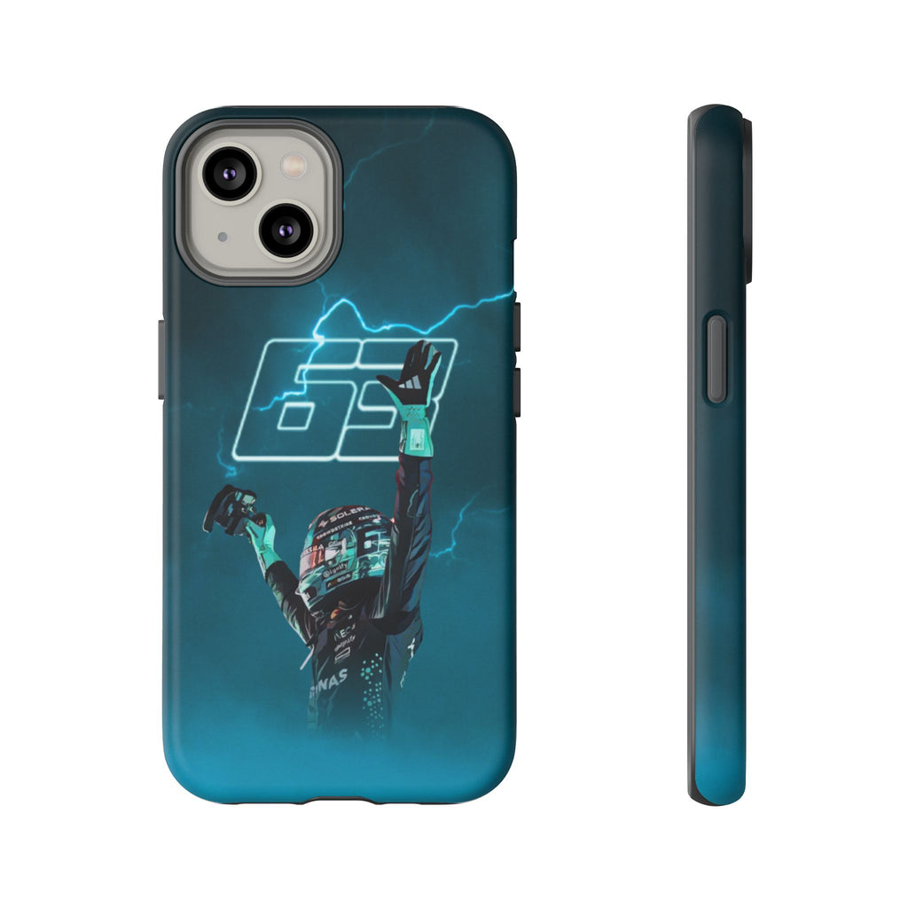 George Russell Blue Electric Phone Case (Glossy and Matte)