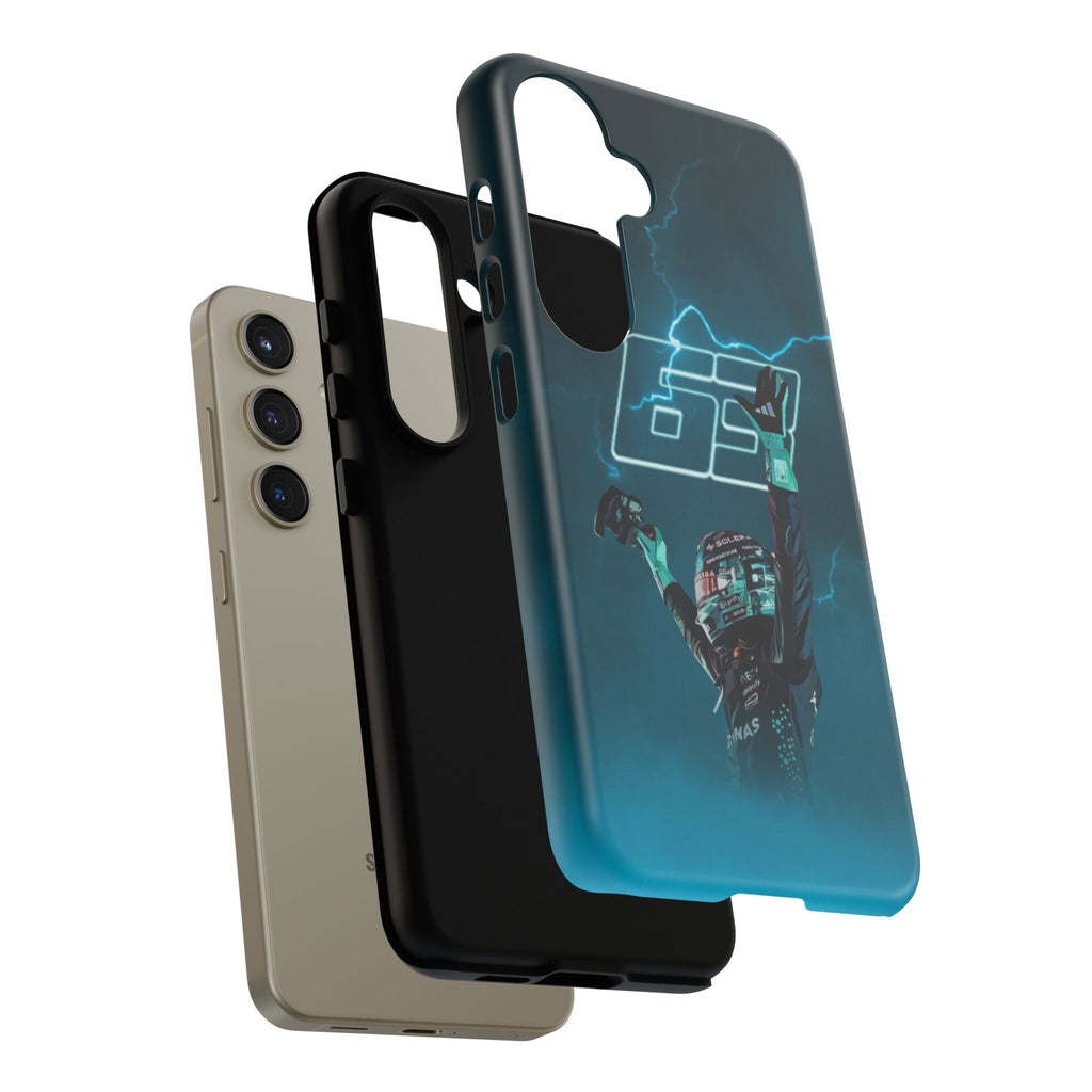 George Russell Blue Electric Phone Case (Glossy and Matte)