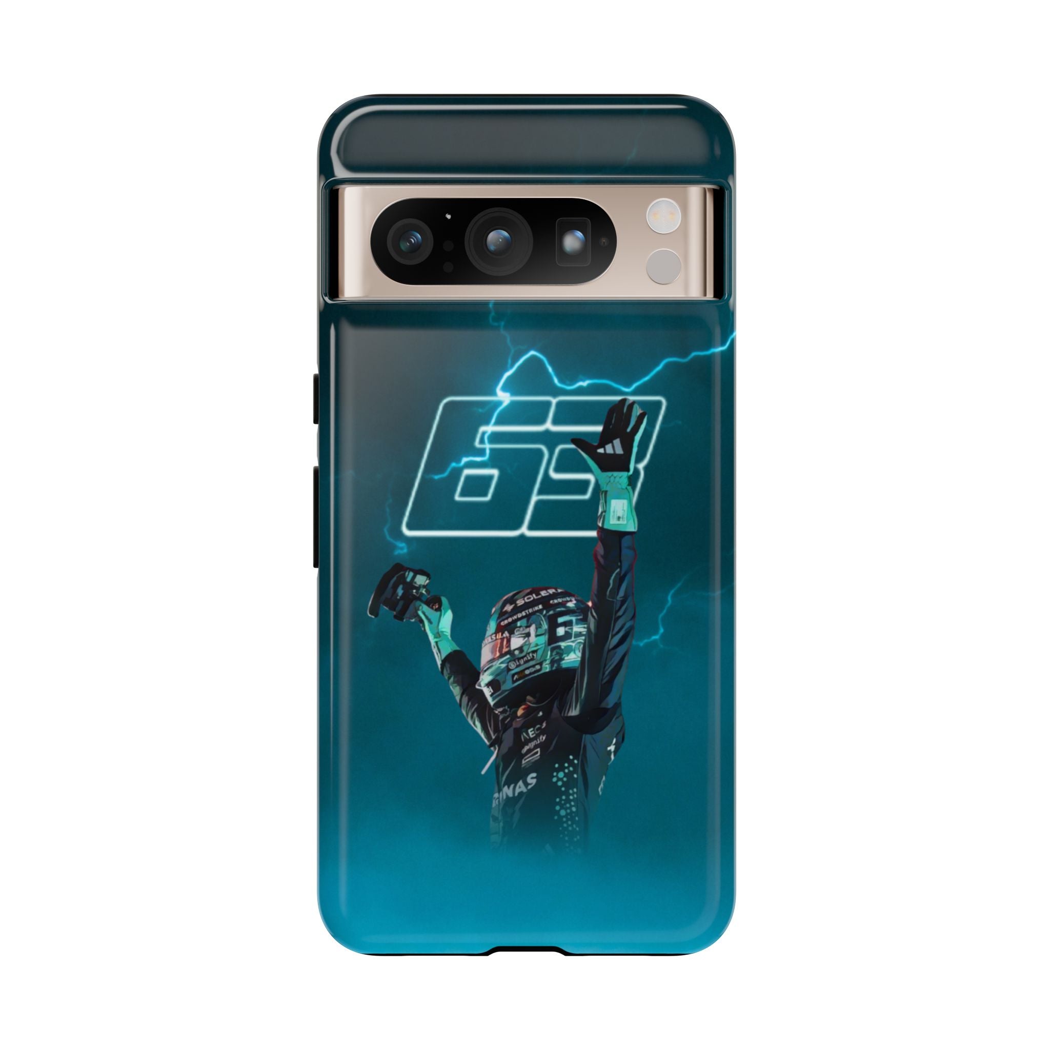 George Russell Blue Electric Phone Case (Glossy and Matte)