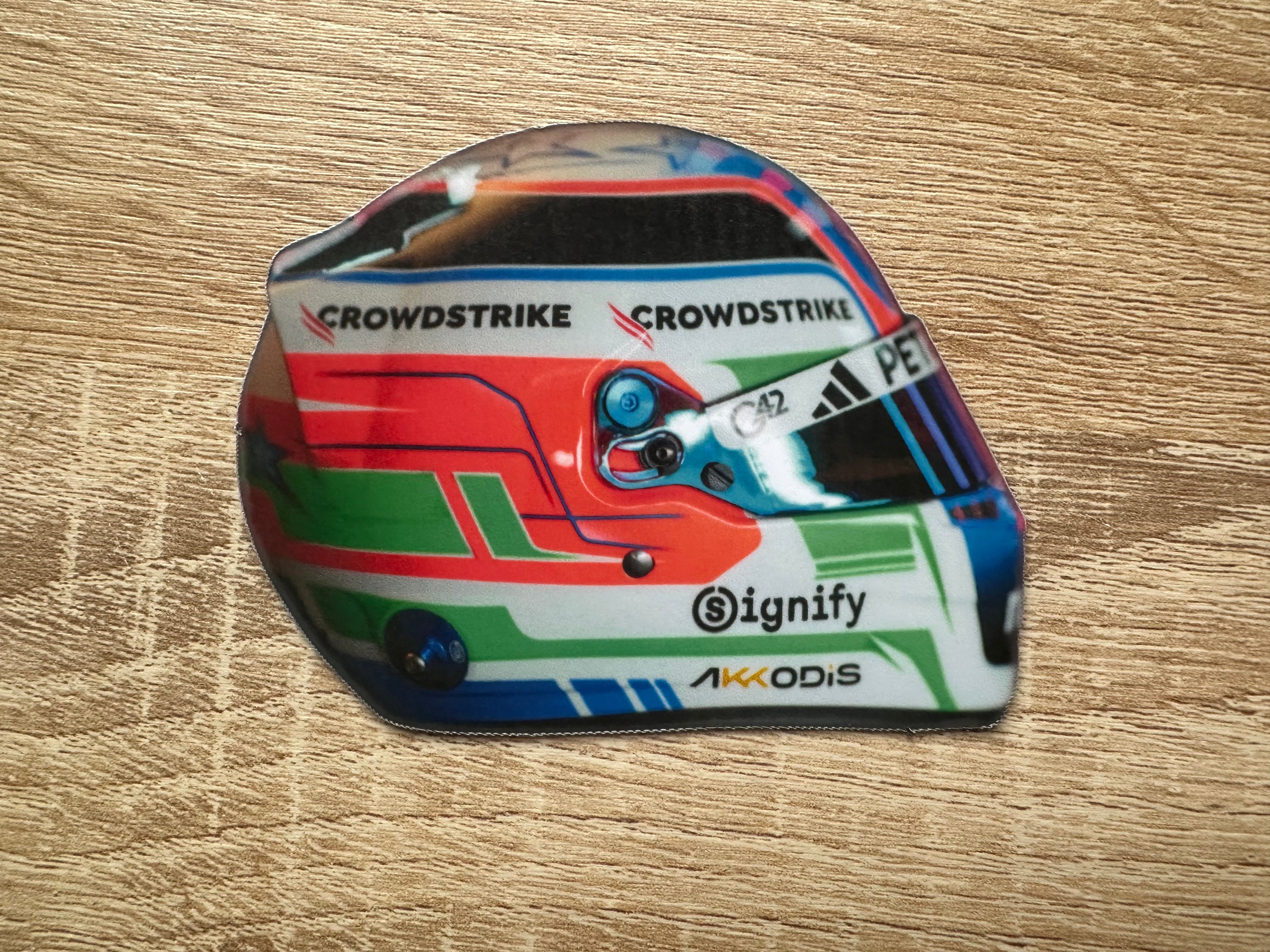 Driver Helmet Laminate Magnets