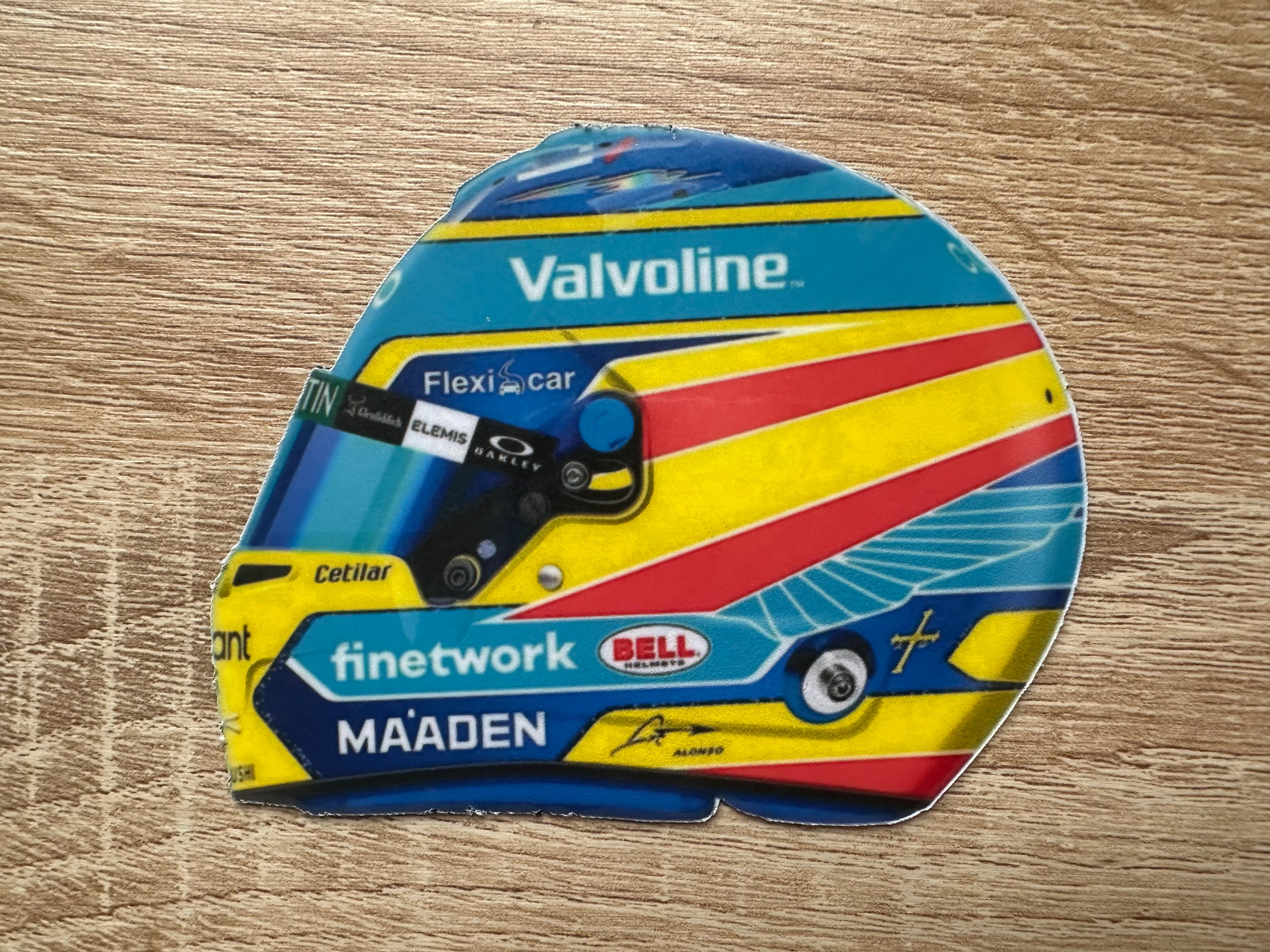 Driver Helmet Laminate Magnets