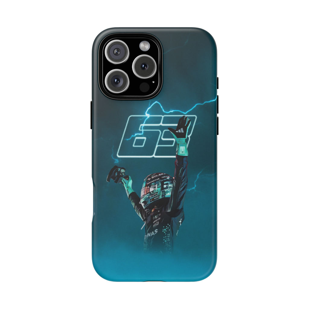 George Russell Blue Electric Phone Case (Glossy and Matte)