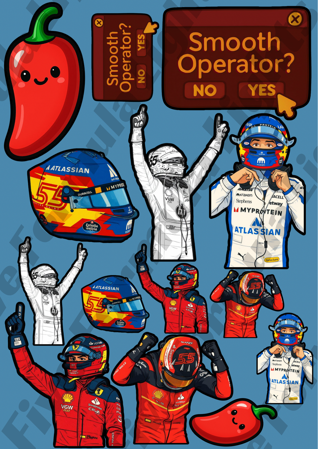 Carlos Sainz Stickers