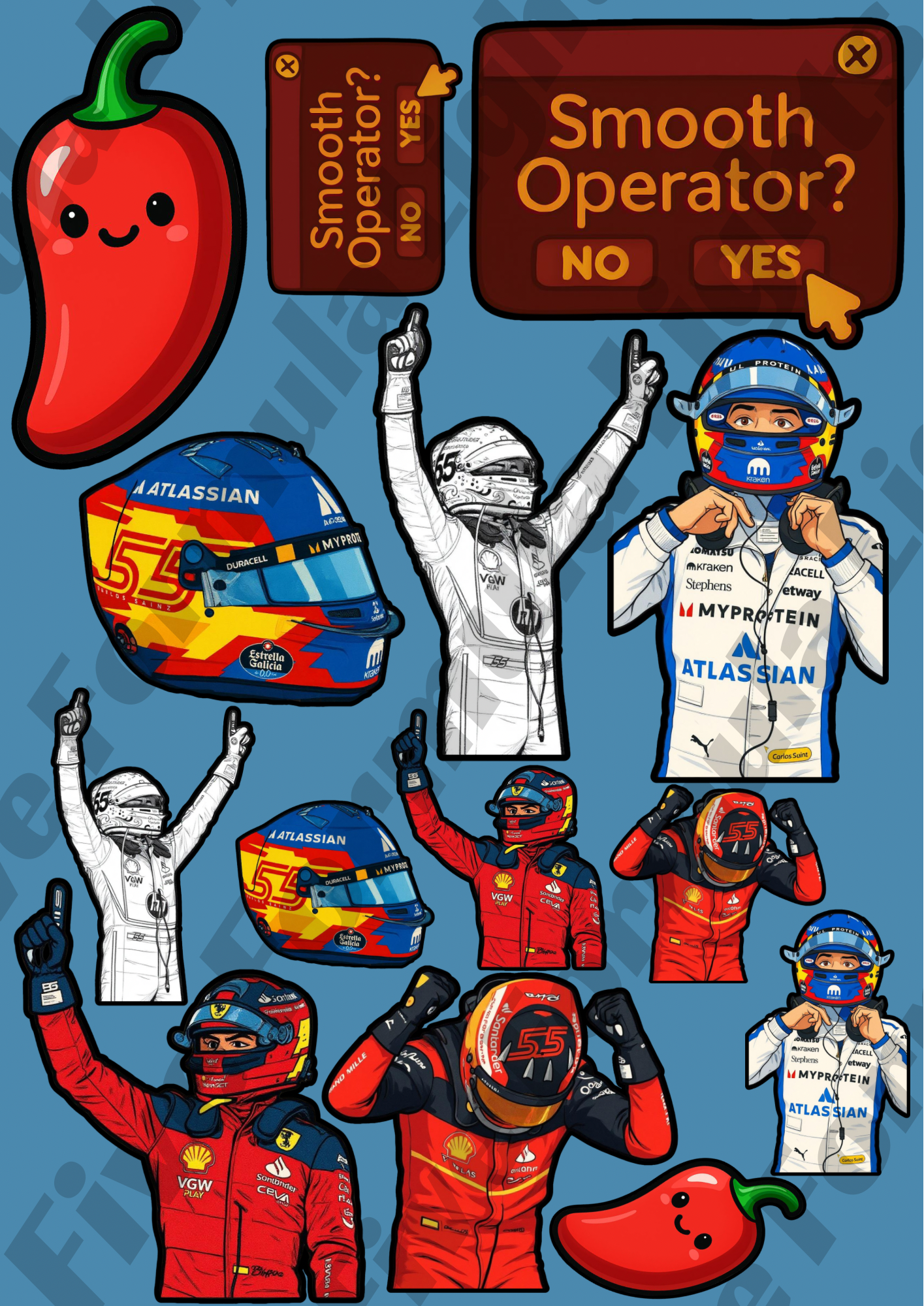 Carlos Sainz Stickers
